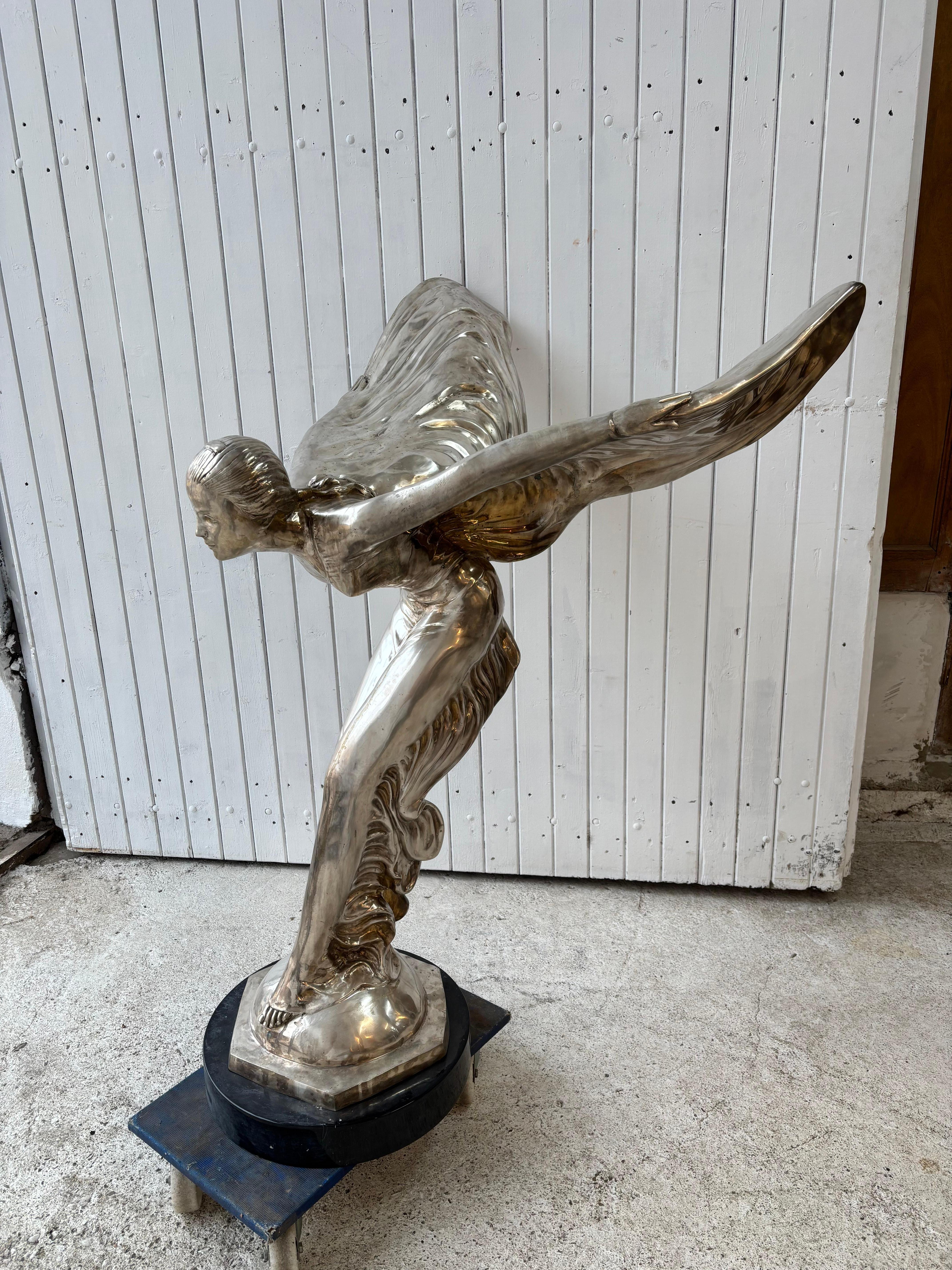 Great Rolls Royce Bronze Sculpture, Spirit Of Extasy For Sale 9