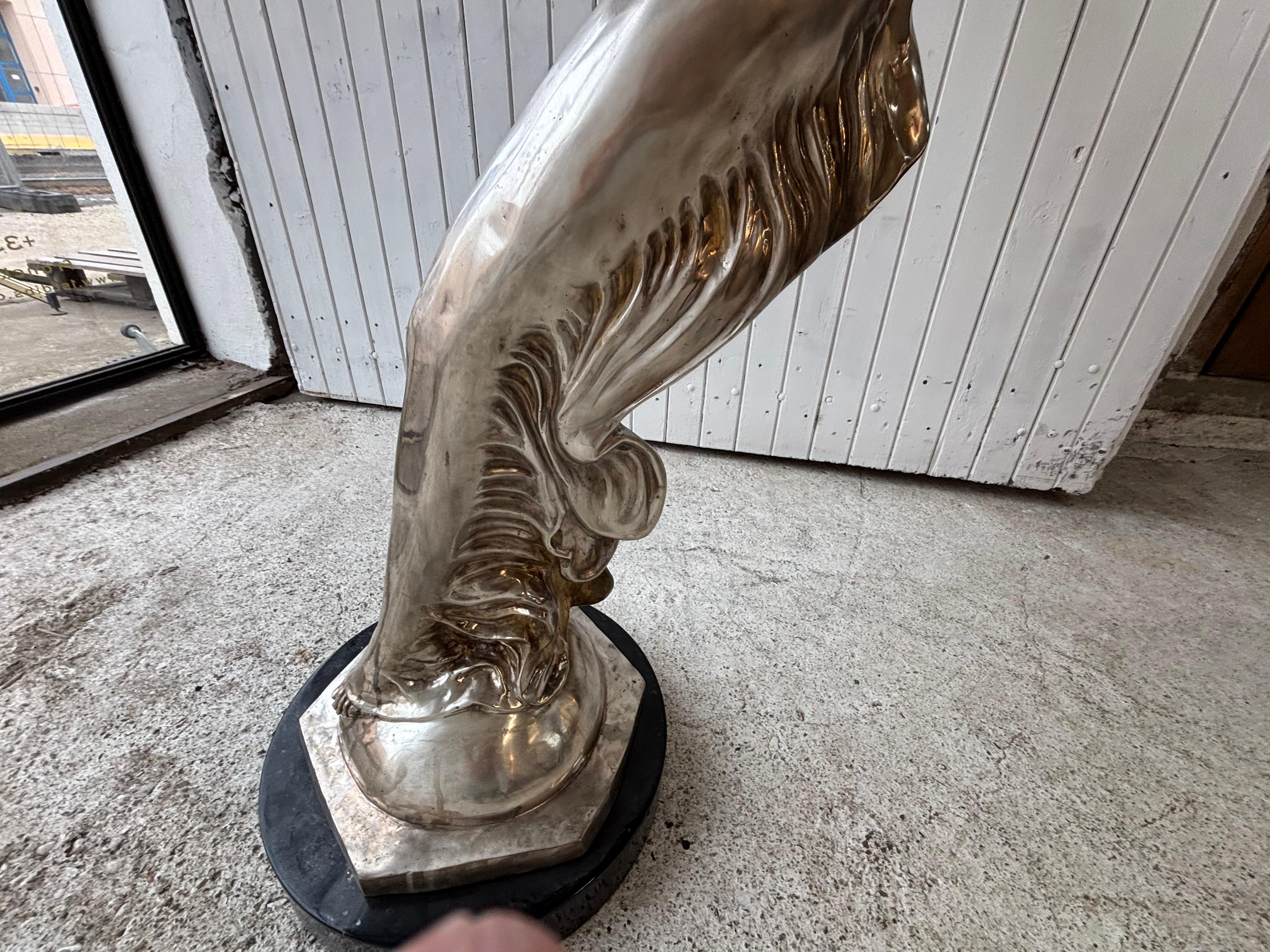 Great Rolls Royce Bronze Sculpture, Spirit Of Extasy In Good Condition For Sale In PÉZENAS, FR