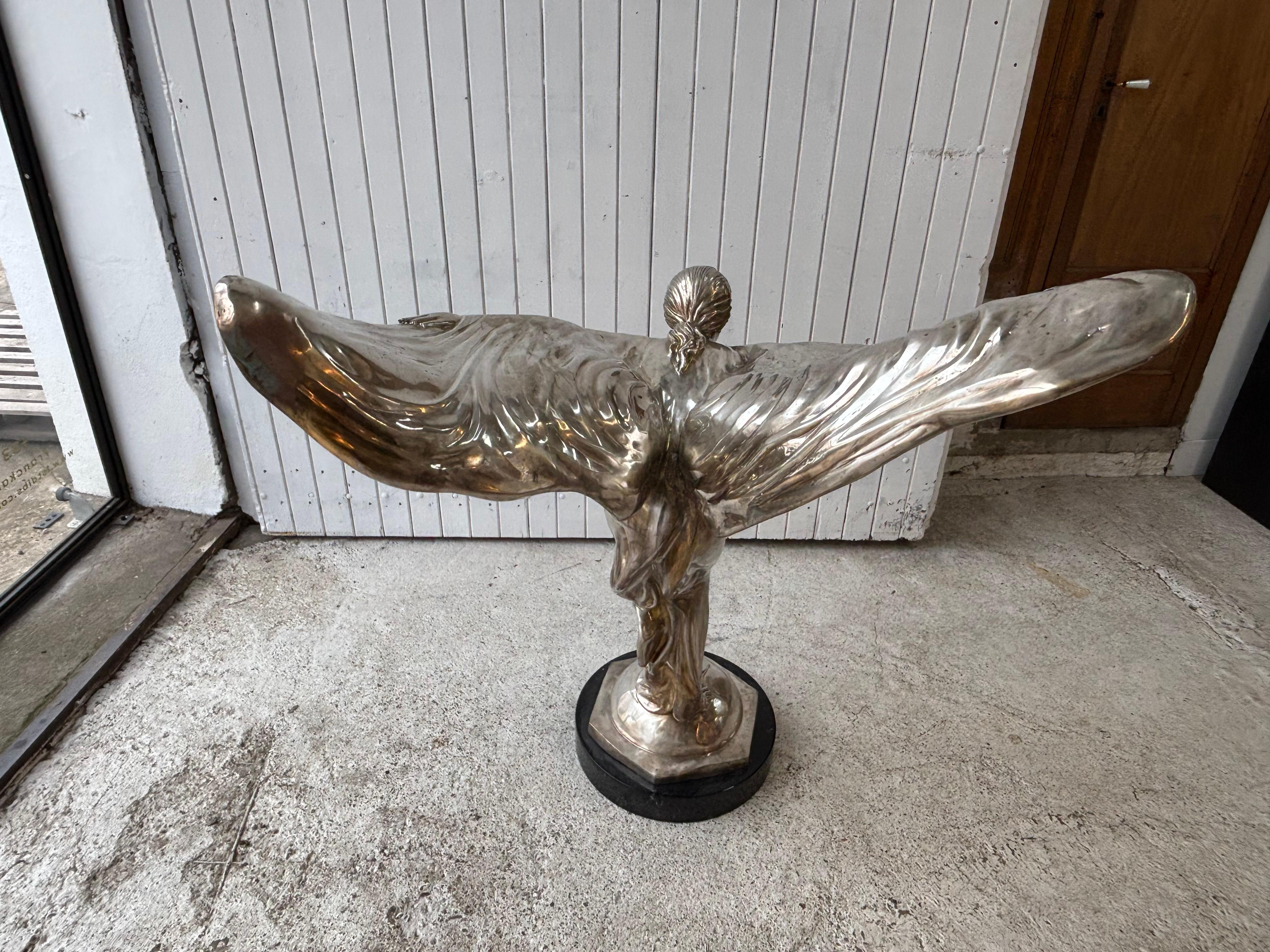 Great Rolls Royce Bronze Sculpture, Spirit Of Extasy For Sale 4