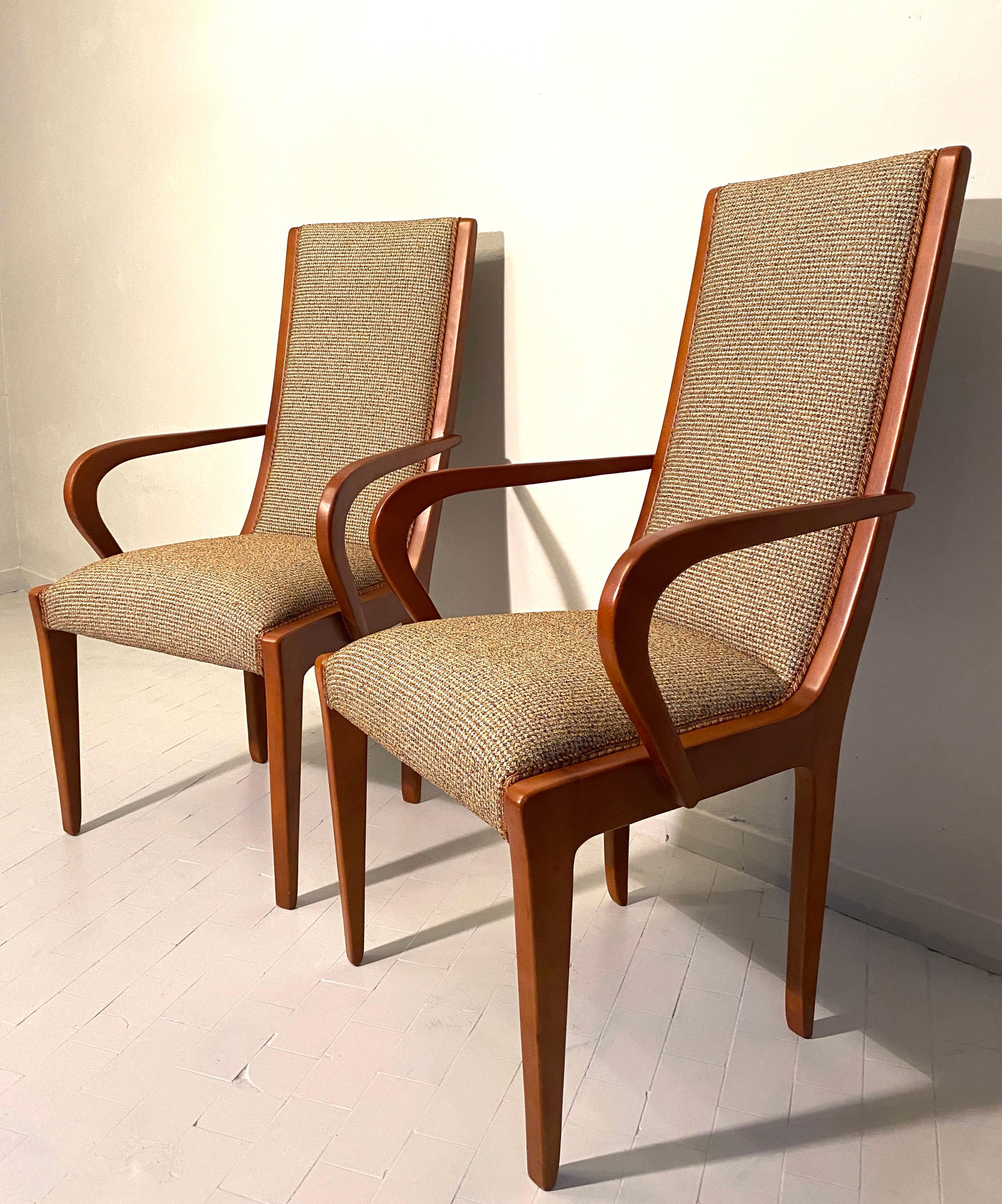 Great Set of 10 Chairs and 2 Armchairs Art Deco Style , Italy For Sale 7