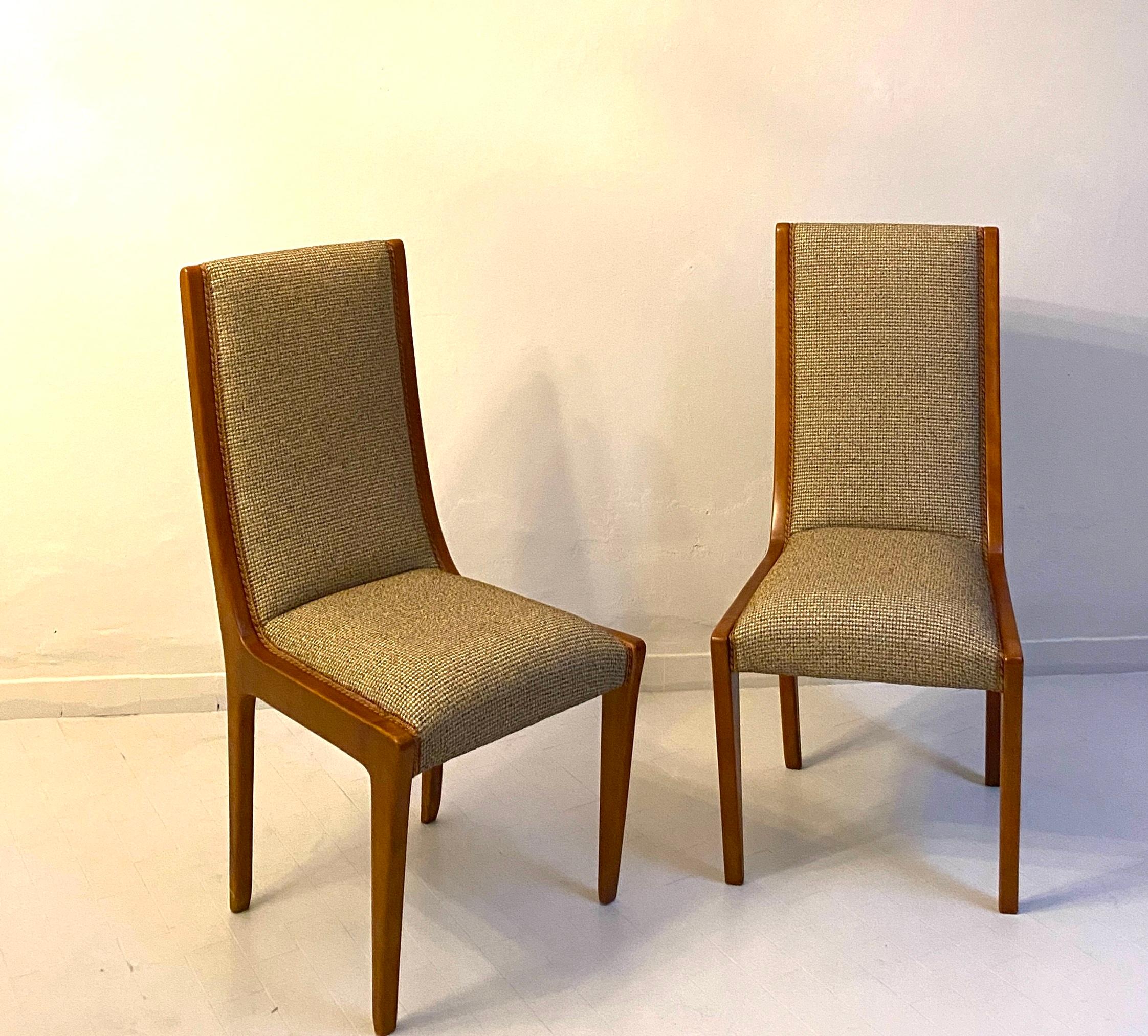 Great Set of 10 Chairs and 2 Armchairs Art Deco Style , Italy For Sale 1