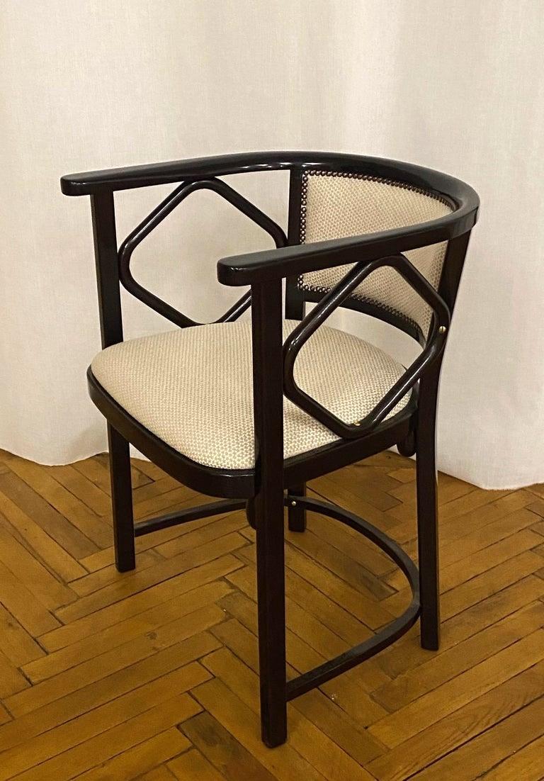 Great Set of 12 Armchairs by Thonet, Austria Josef Hoffmann Design For Sale 5