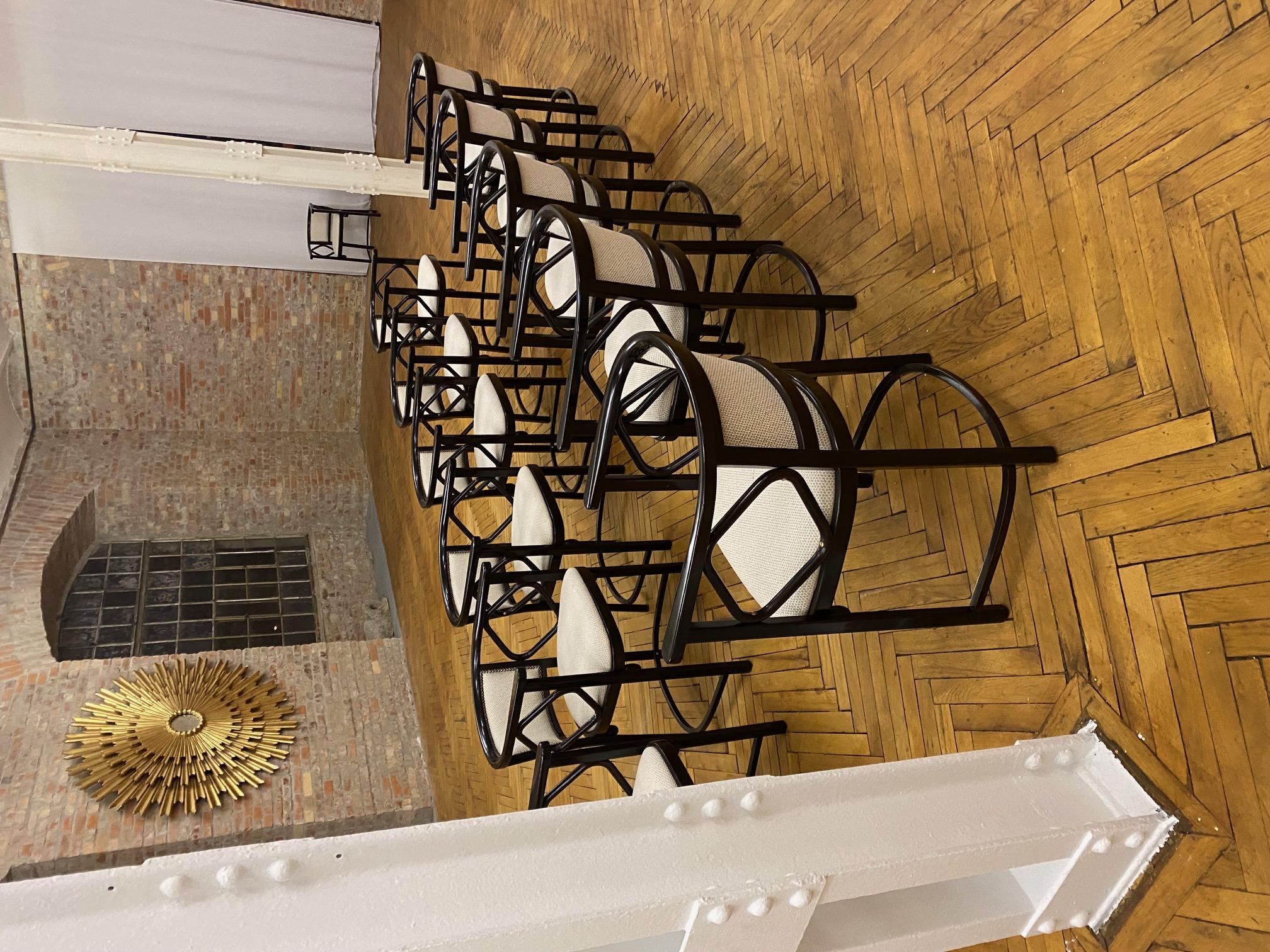 Grande set di 14 poltrone di Thonet, Austria Josef Hoffmann Design in vendita 8