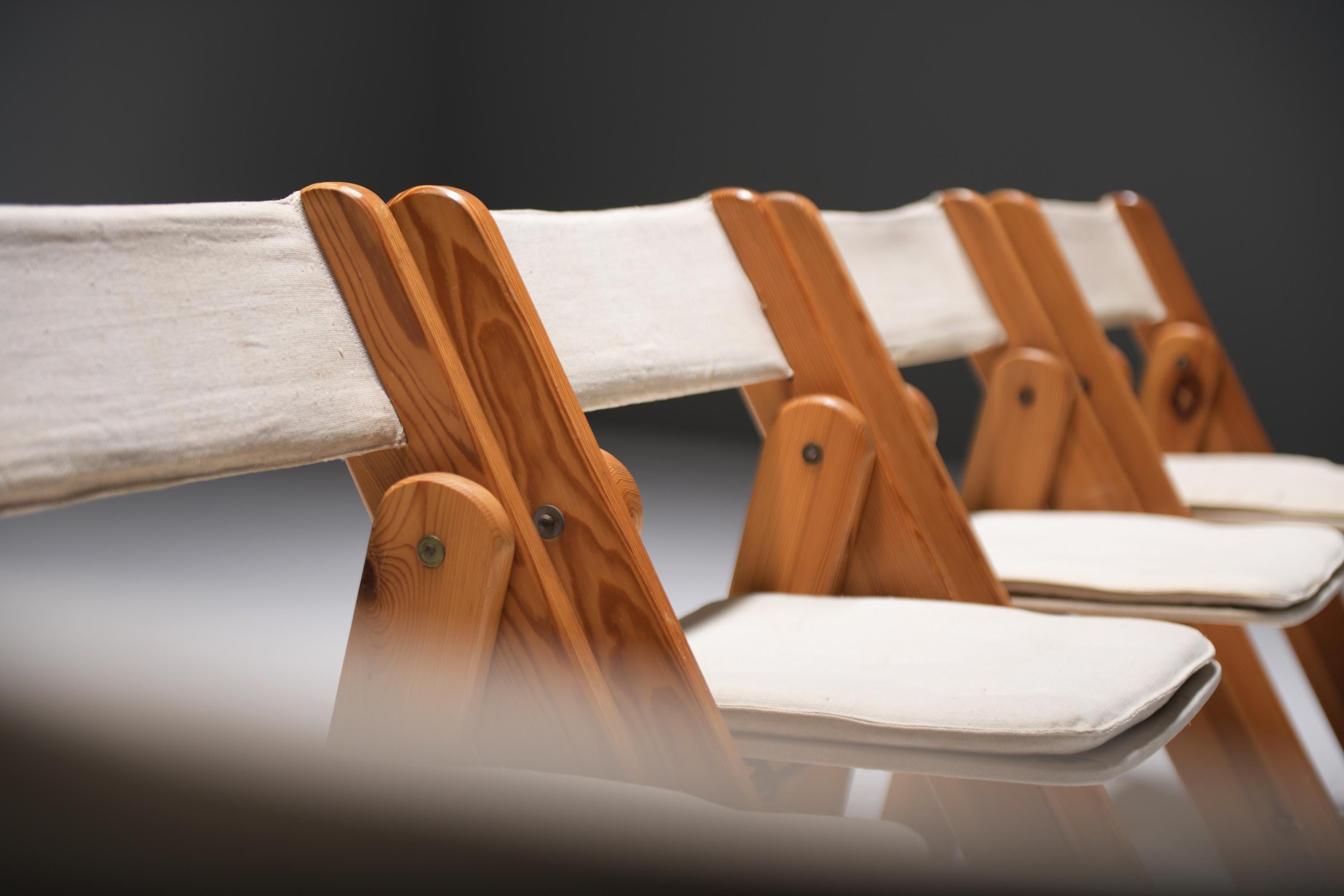 Superbe ensemble de 6 chaises de salle à manger Kon-Tiki de Gillis Lundgren pour Ikea Suède en vente 3
