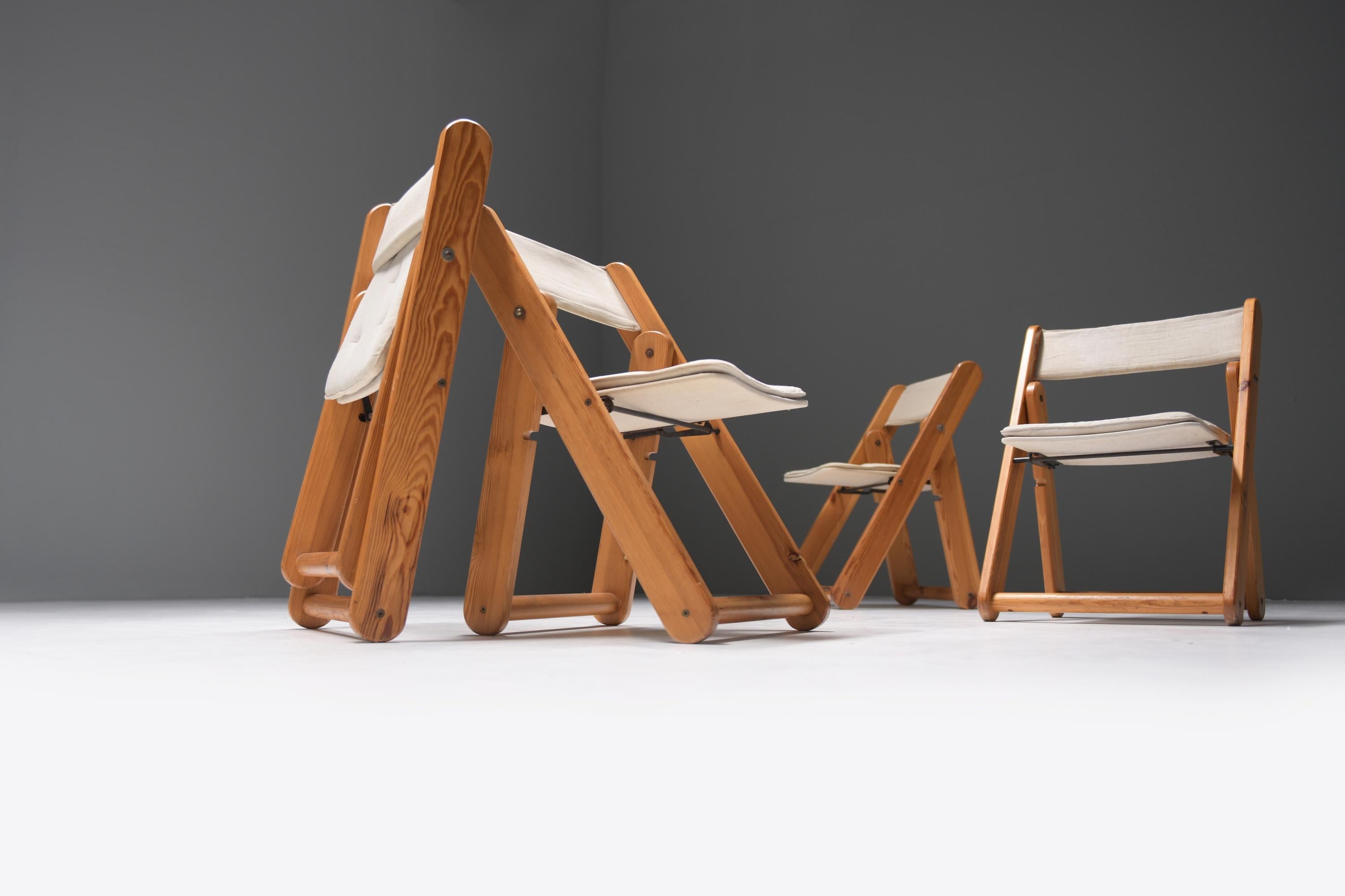 Mid-Century Modern Superbe ensemble de 6 chaises de salle à manger Kon-Tiki de Gillis Lundgren pour Ikea Suède en vente