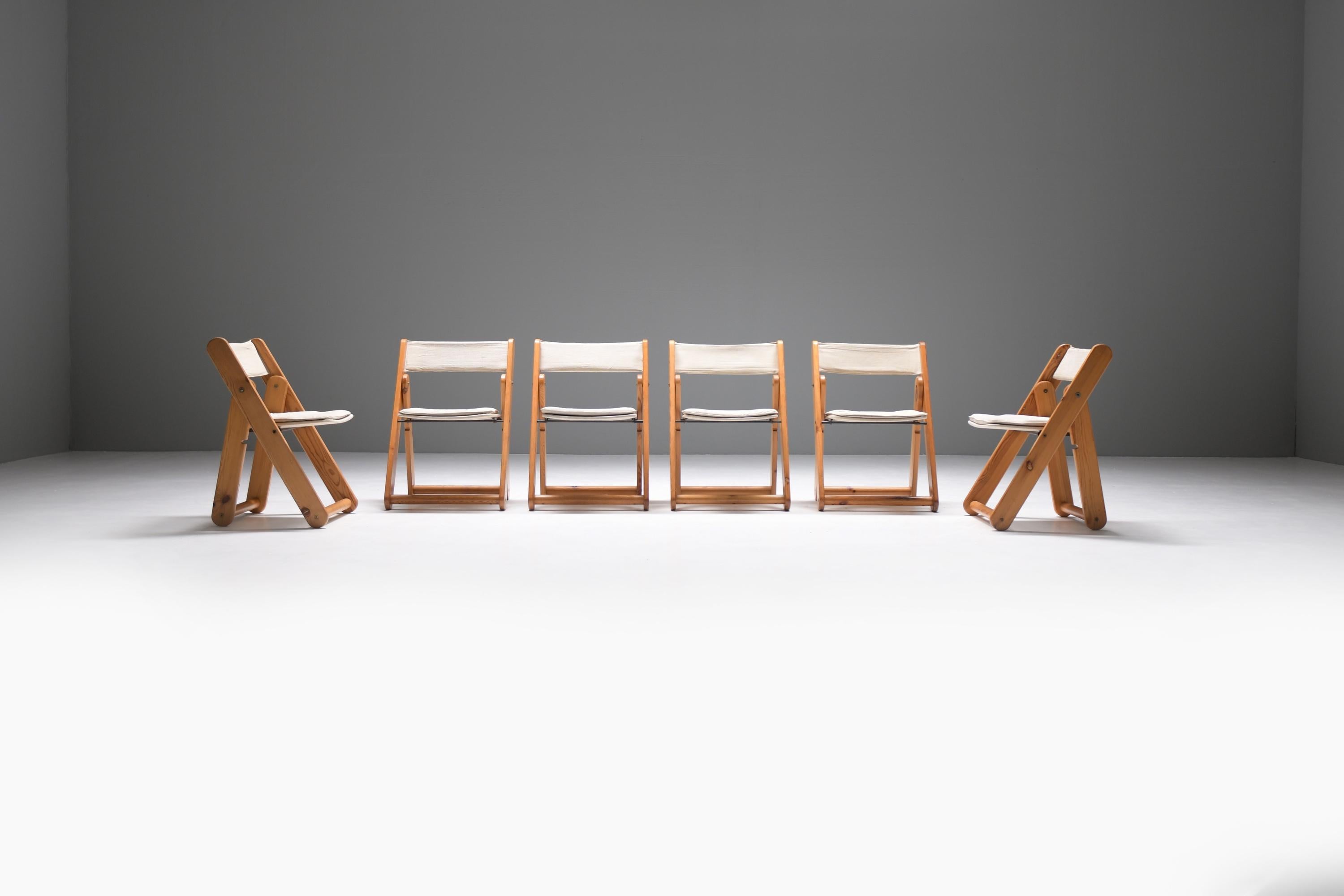 Superbe ensemble de 6 chaises de salle à manger Kon-Tiki de Gillis Lundgren pour Ikea Suède Bon état - En vente à Buggenhout, Oost-Vlaanderen