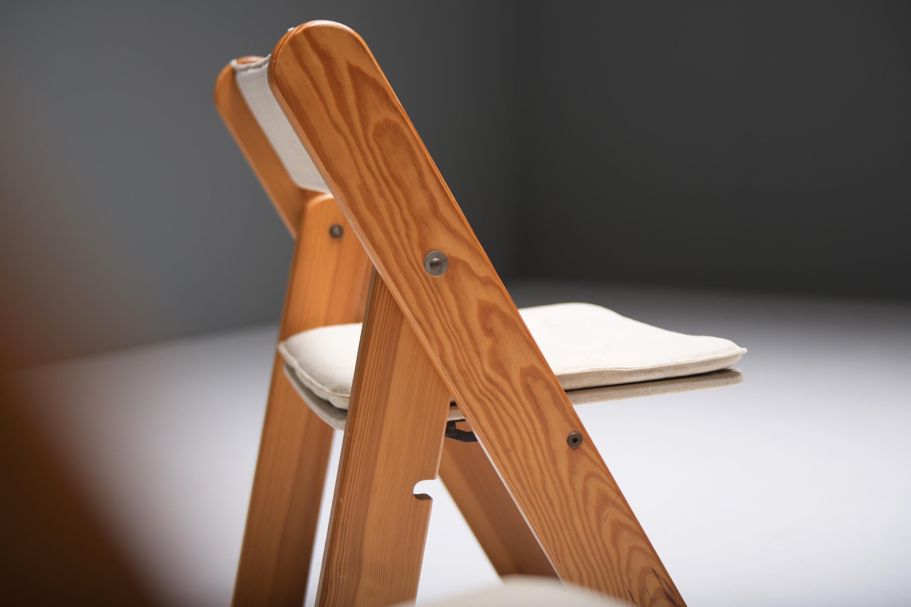 Bois Superbe ensemble de 6 chaises de salle à manger Kon-Tiki de Gillis Lundgren pour Ikea Suède en vente