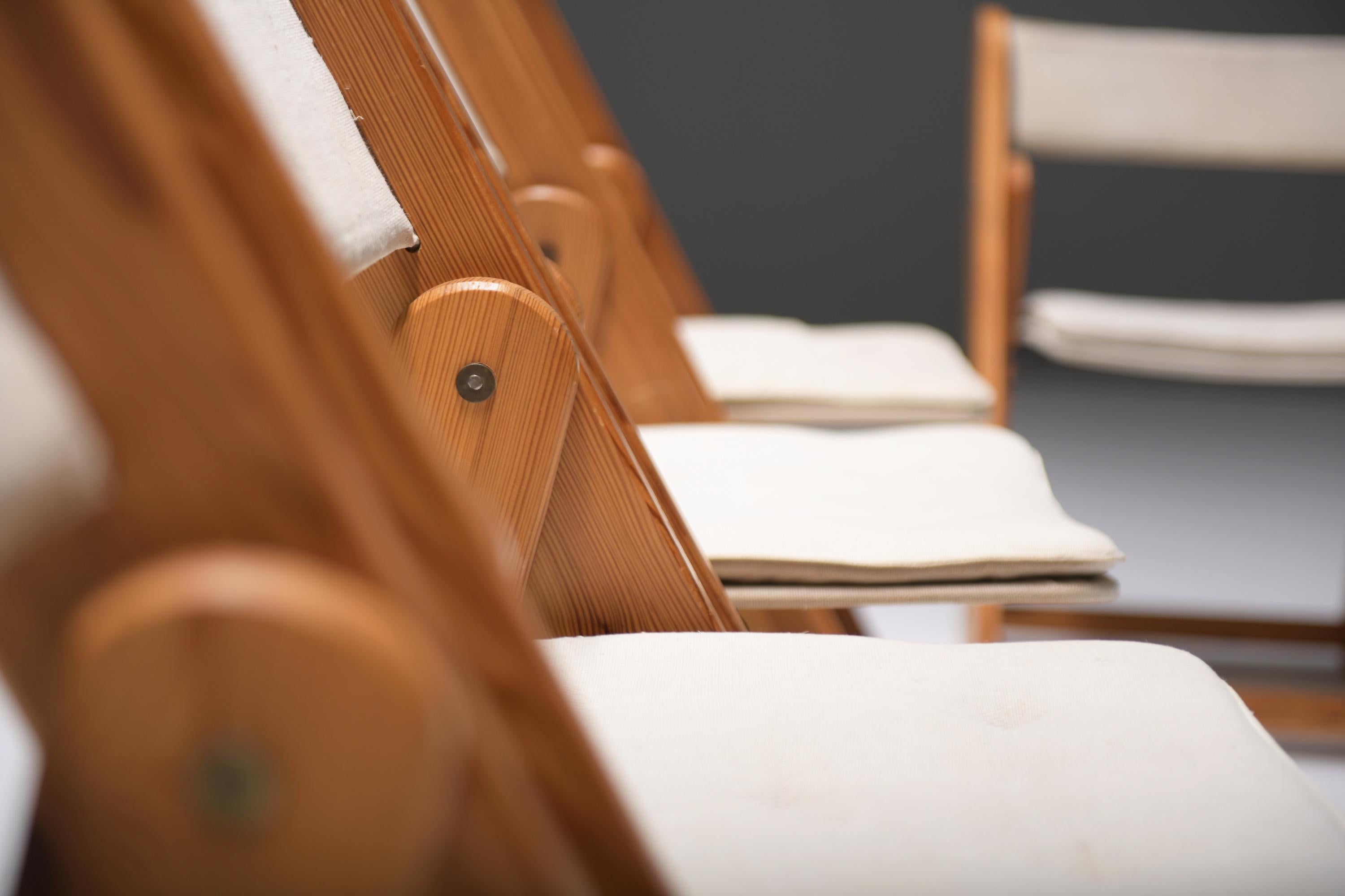 Superbe ensemble de 6 chaises de salle à manger Kon-Tiki de Gillis Lundgren pour Ikea Suède en vente 1