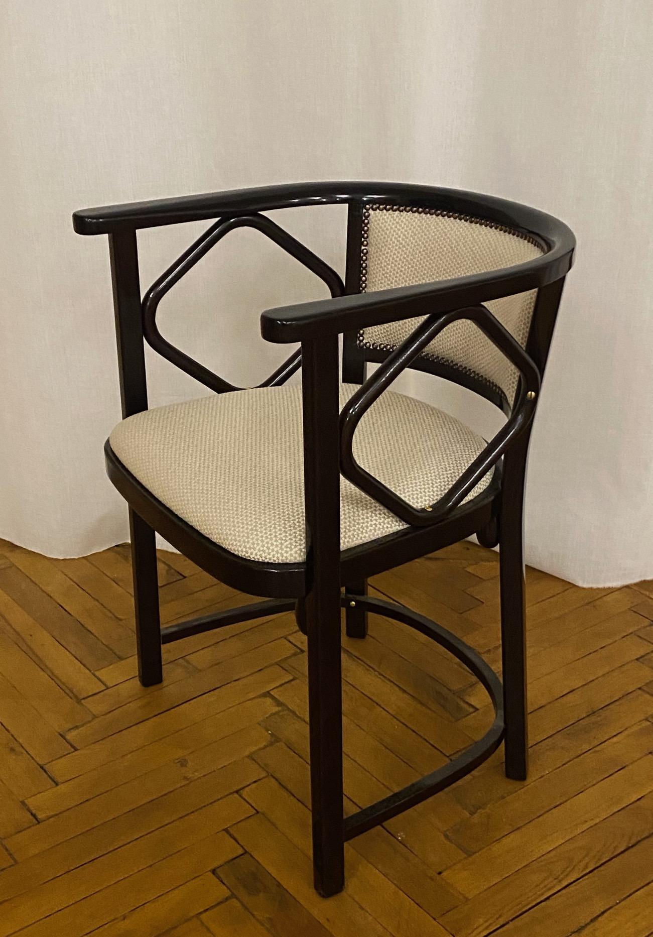 Hêtre Superbe ensemble de 8 fauteuils de Thonet, Autriche, design Josef Hoffmann en vente