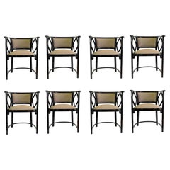 Great Set of 8 Armchairs by Thonet, Austria Josef Hoffmann Design