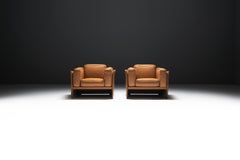 Great set of DUC 405 armchairs in leather by Mario Bellini for CASSINA Italy