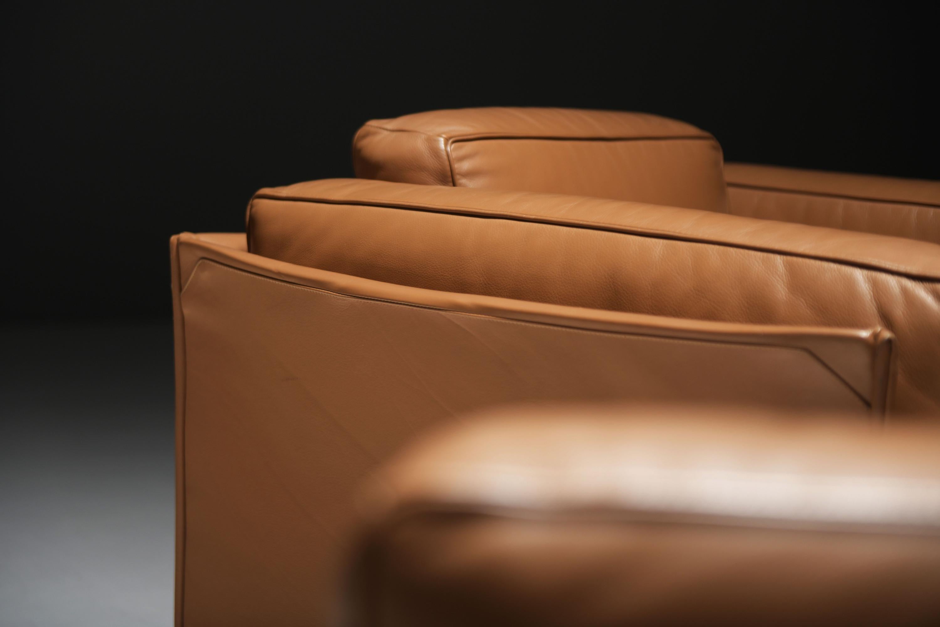 Superbe ensemble de fauteuils DUC 405 en cuir de Mario Bellini pour CASSINA Italie en vente 4