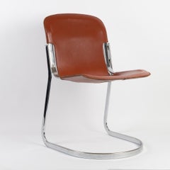 Great Set of Four Stackable Chairs by Willy Rizzo for Cidue, Italy, 1970s