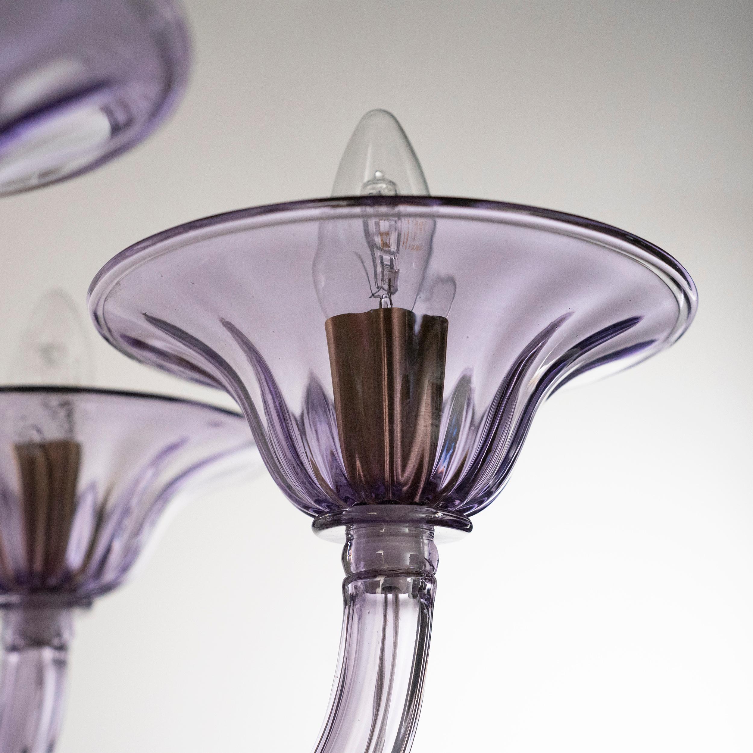 Large XL Simplicissimus Chandelier 10+5 Arms Wisteria Murano Glass by Multiforme For Sale 3