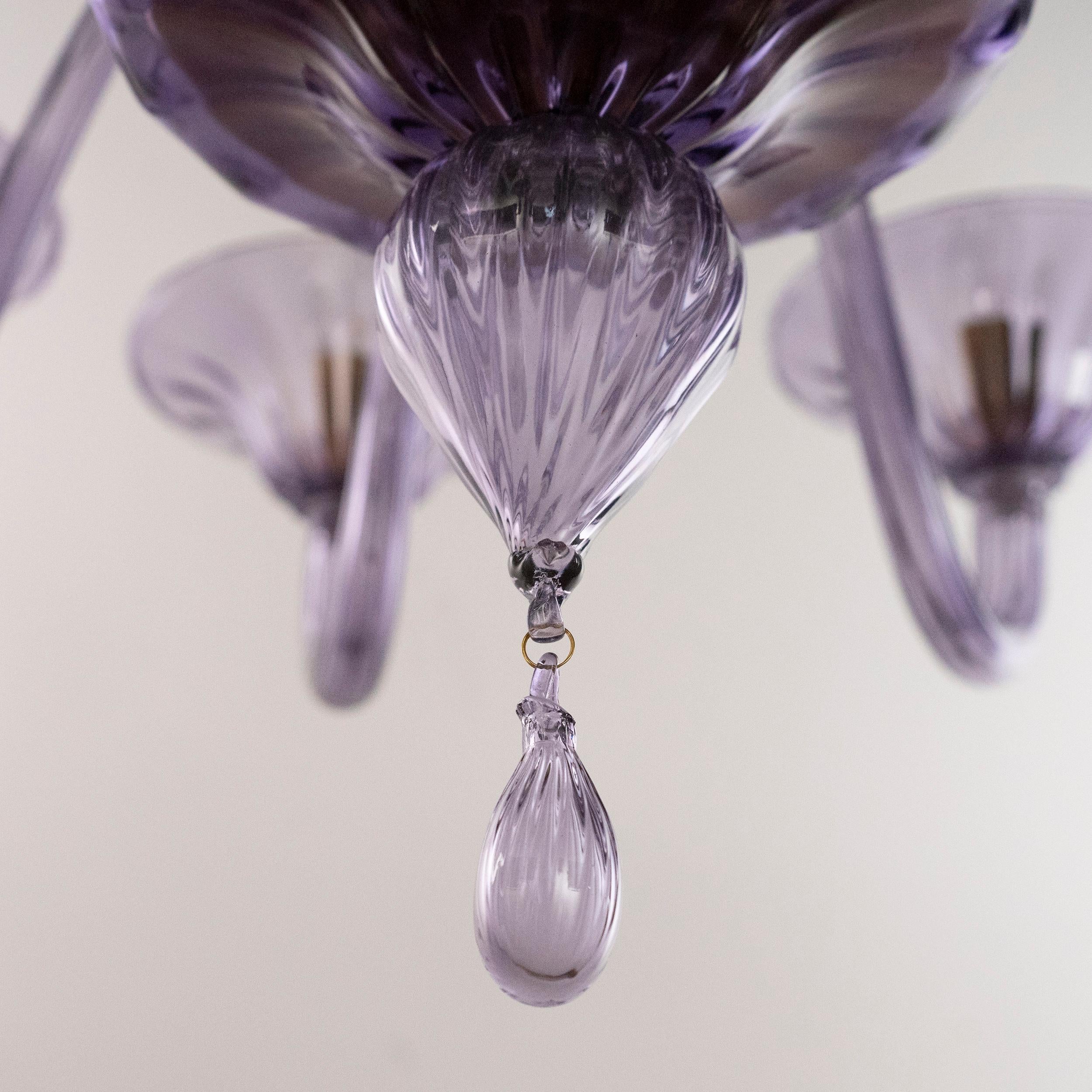 Large XL Simplicissimus Chandelier 10+5 Arms Wisteria Murano Glass by Multiforme For Sale 2