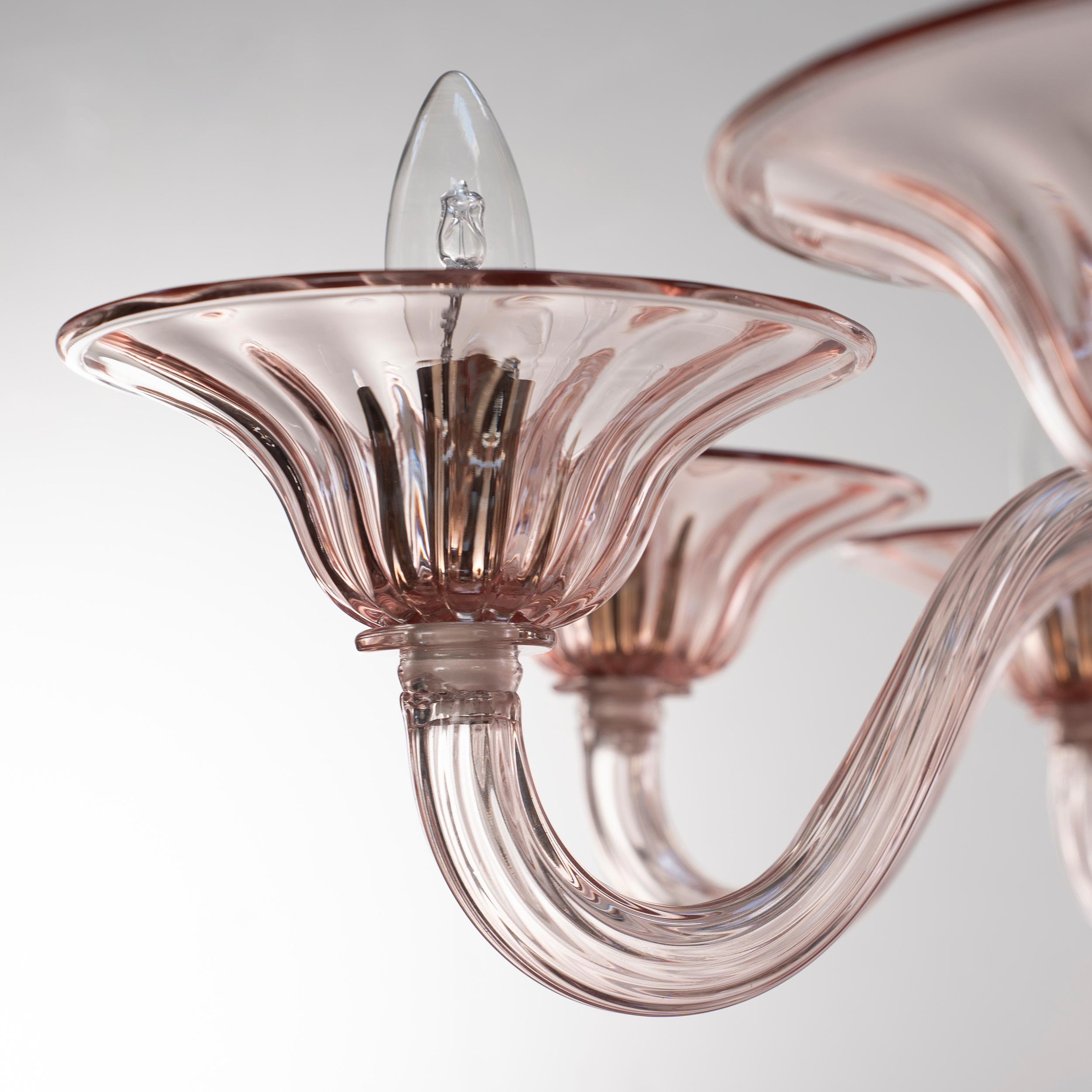 Gran Lámpara Simplicissimus, 16+8 Brazos Cristal Murano Rosa by Multiforme en venta 2
