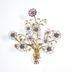 Wandleuchter aus Hummerglas oder Wandleuchter, Österreich, 1950