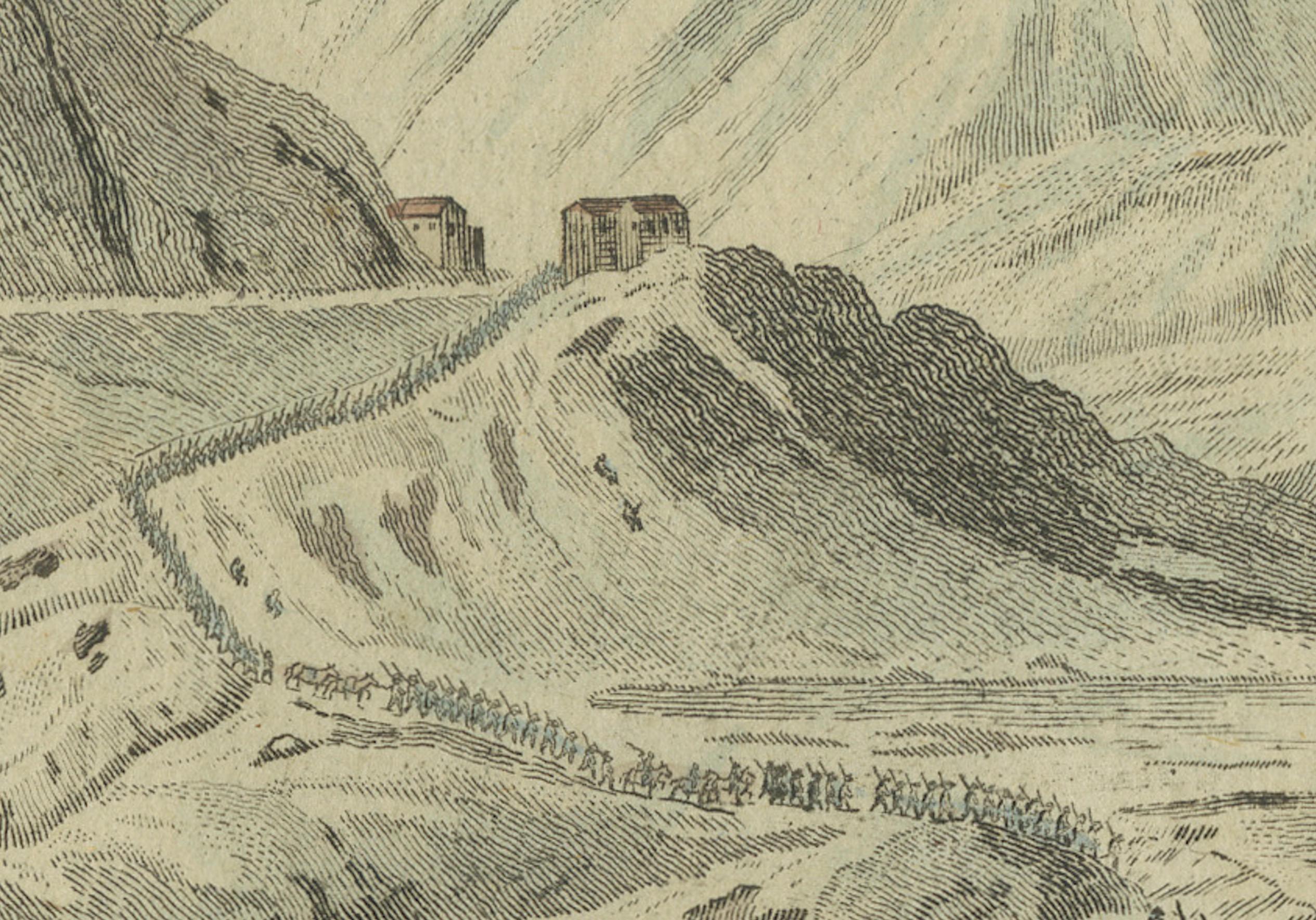 Great St. Bernard and St. Gotthard Passes : Routes alpines de Suisse, 1805 Bon état - En vente à Langweer, NL
