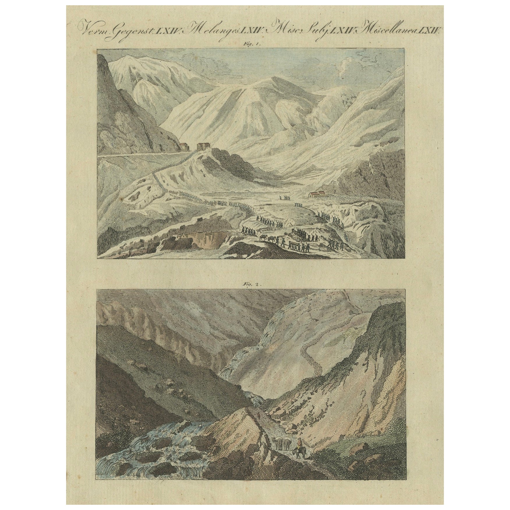 I passi del Gran San Bernardo e del San Gottardo: Itinerari alpini della Svizzera, 1805