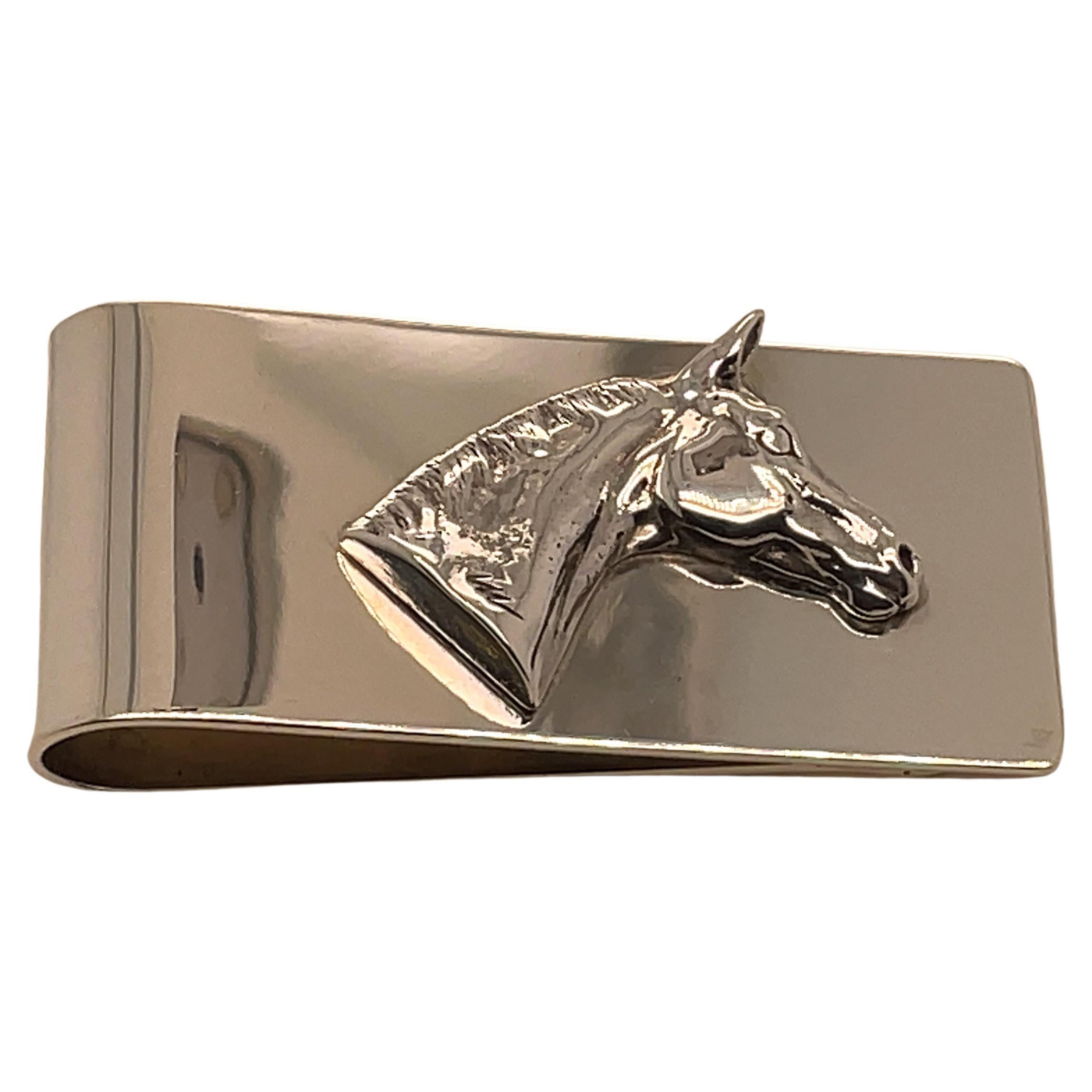 Great Sterling Horse Head Money Clip For Sale