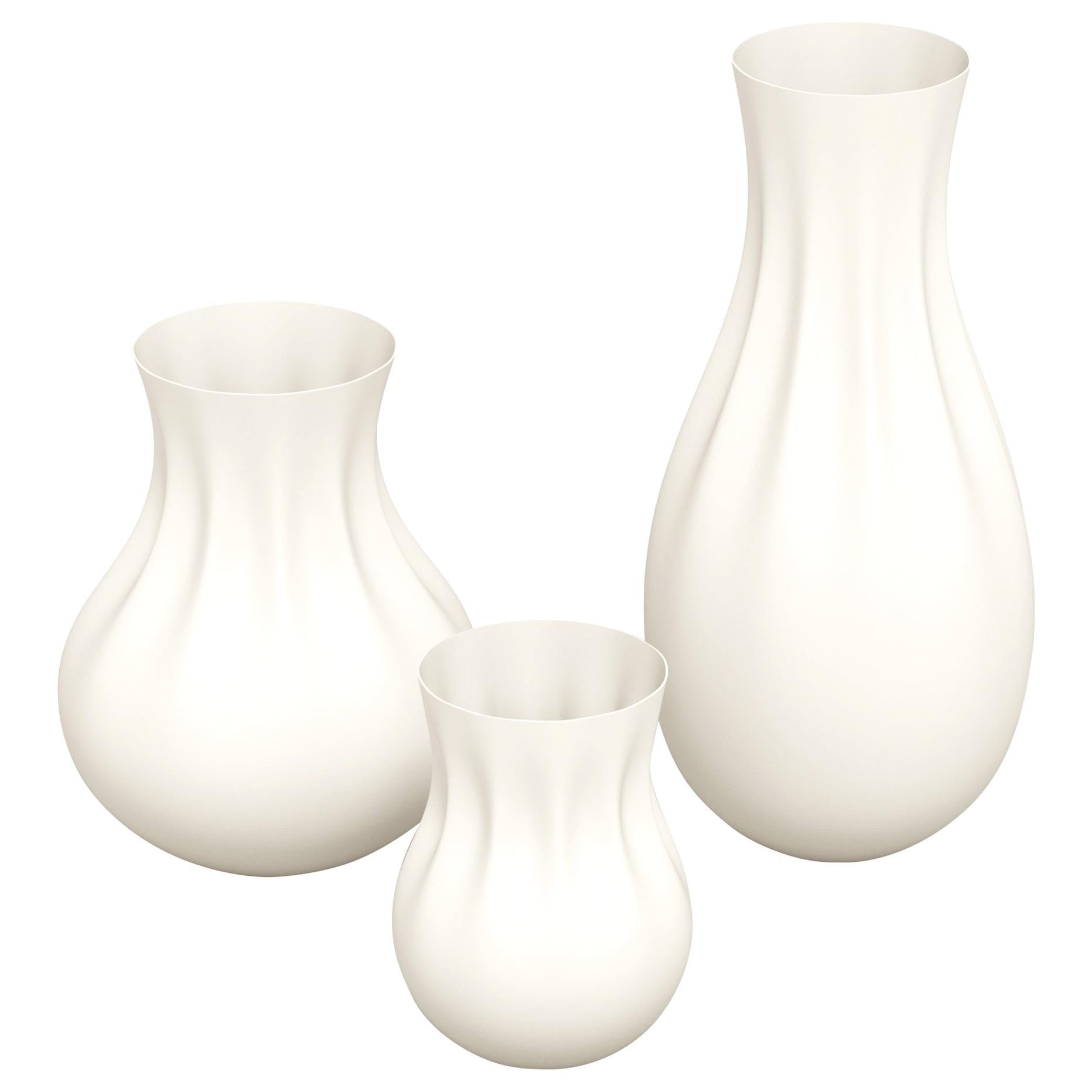 Great things to People Tarrugao Vase in Cream White Porcelain for Cappellini
