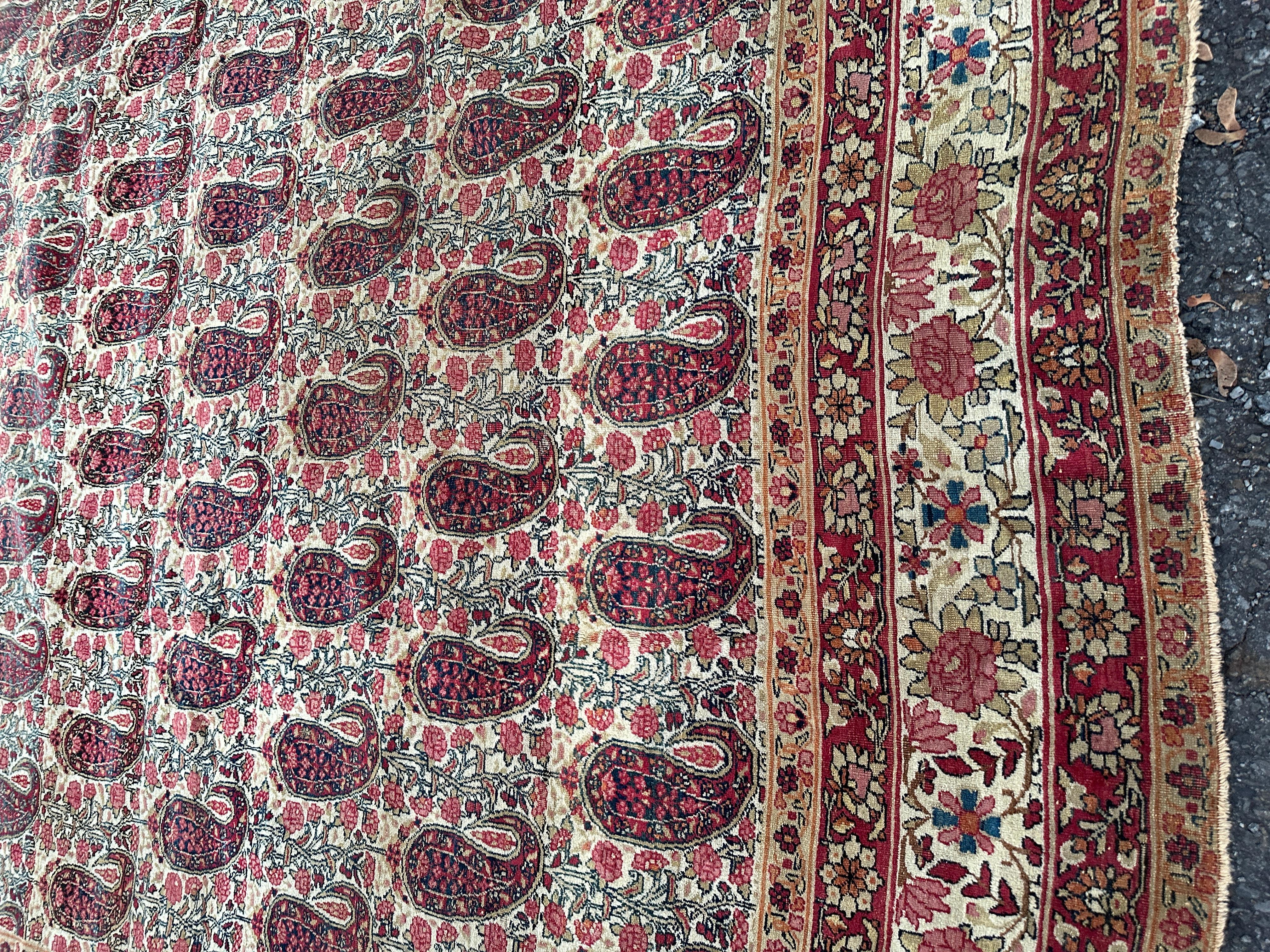 Untouched Antique Persian Lavar Kerman Rug circa 1890s - RR5128      MUST   SELL In Good Condition For Sale In Shamokin Dam, PA