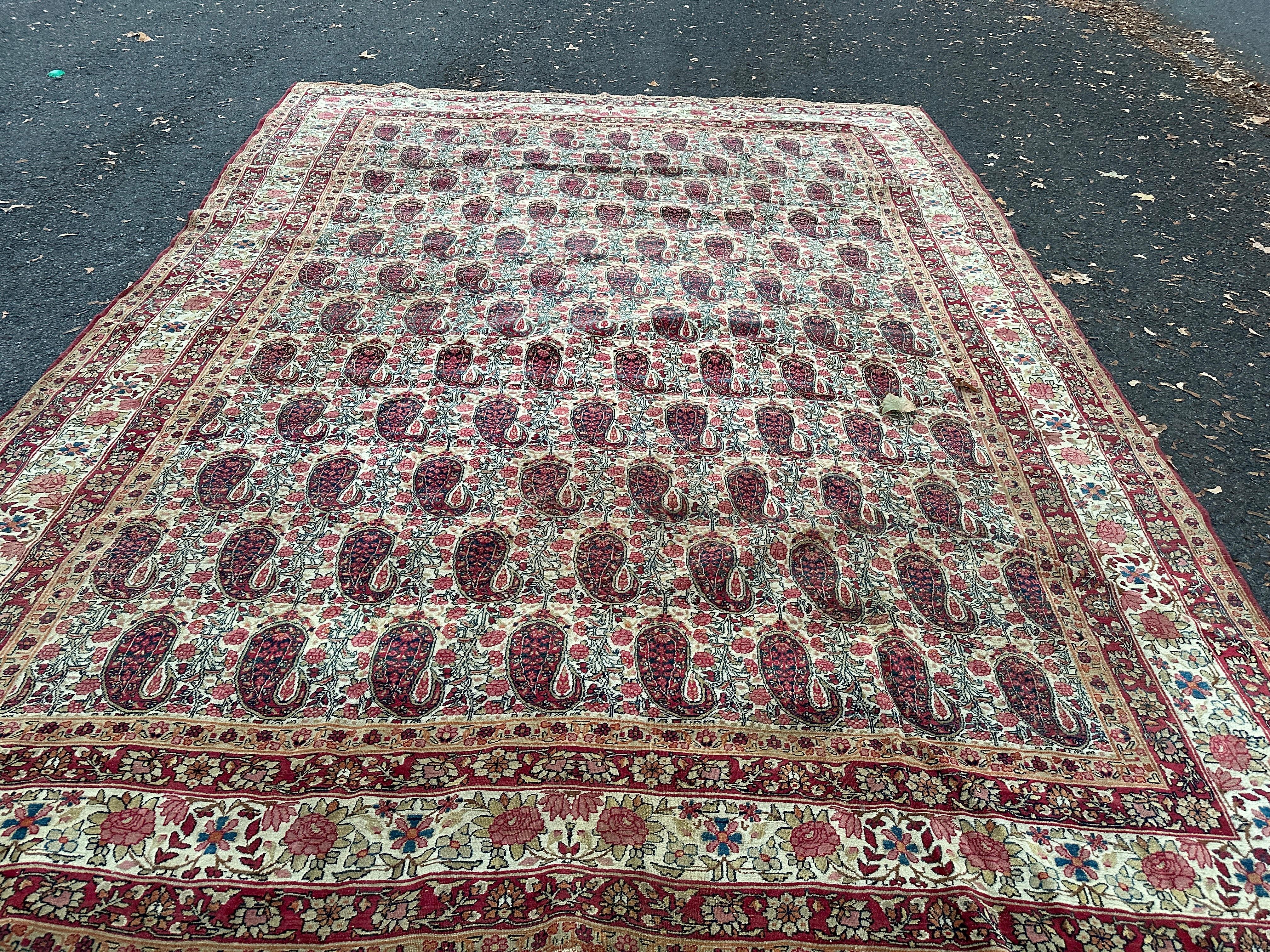 Untouched Antique Persian Lavar Kerman Rug circa 1890s - RR5128      MUST   SELL For Sale 2