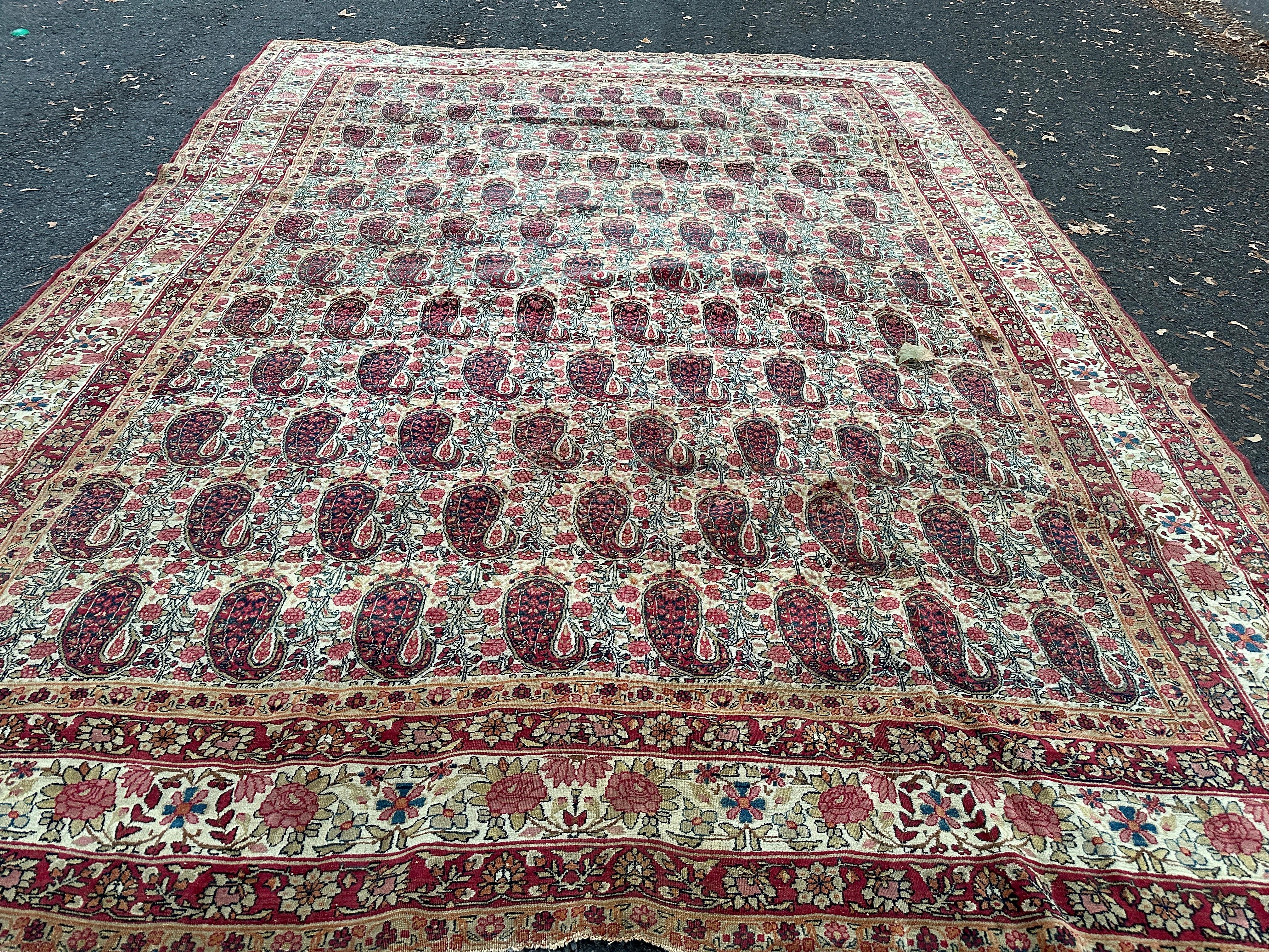 Untouched Antique Persian Lavar Kerman Rug circa 1890s - RR5128      MUST   SELL For Sale 3
