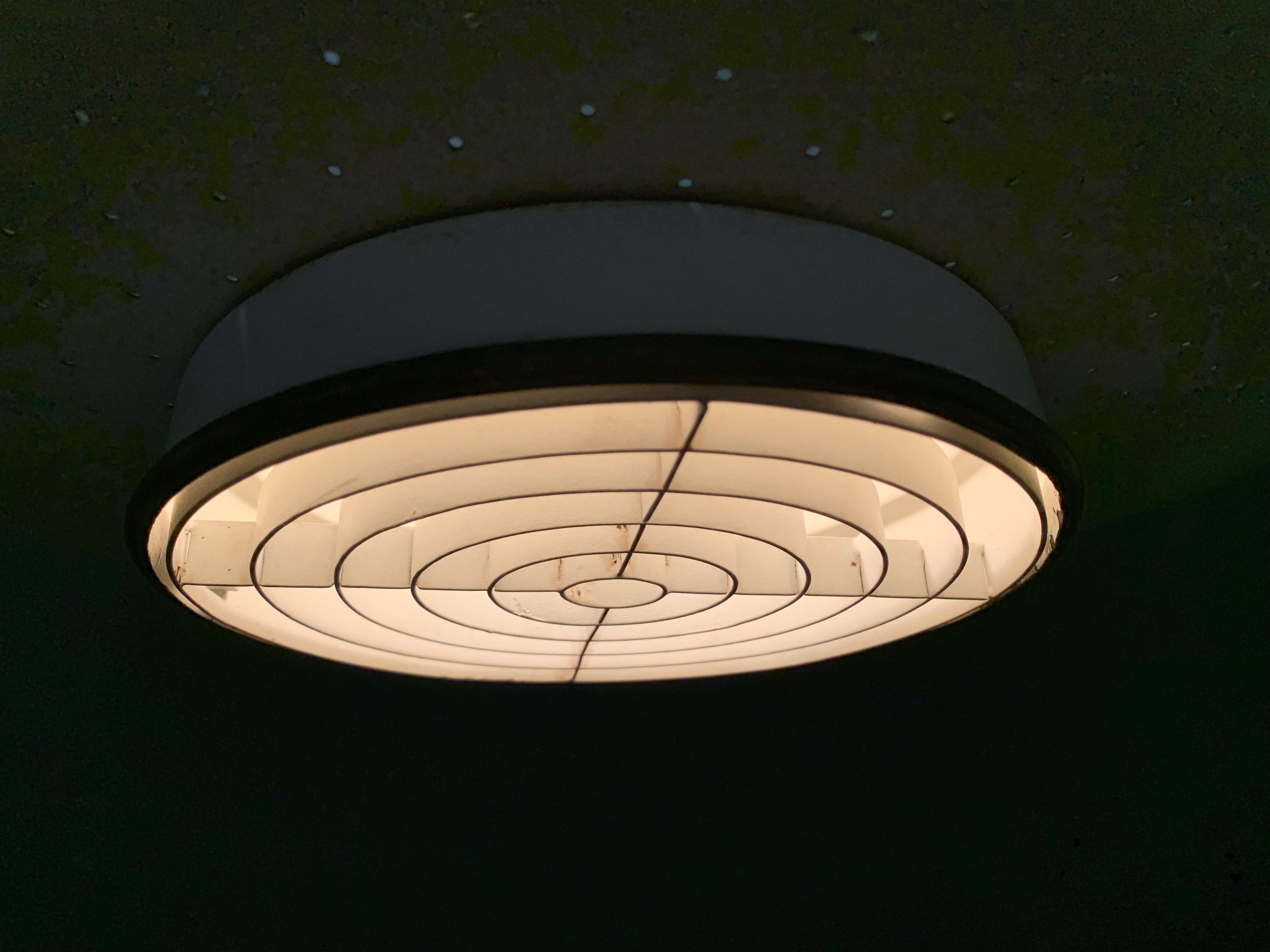 Finnish Great Uplight / Downlight Ceiling Lamp Attributed to Paavo Tynell