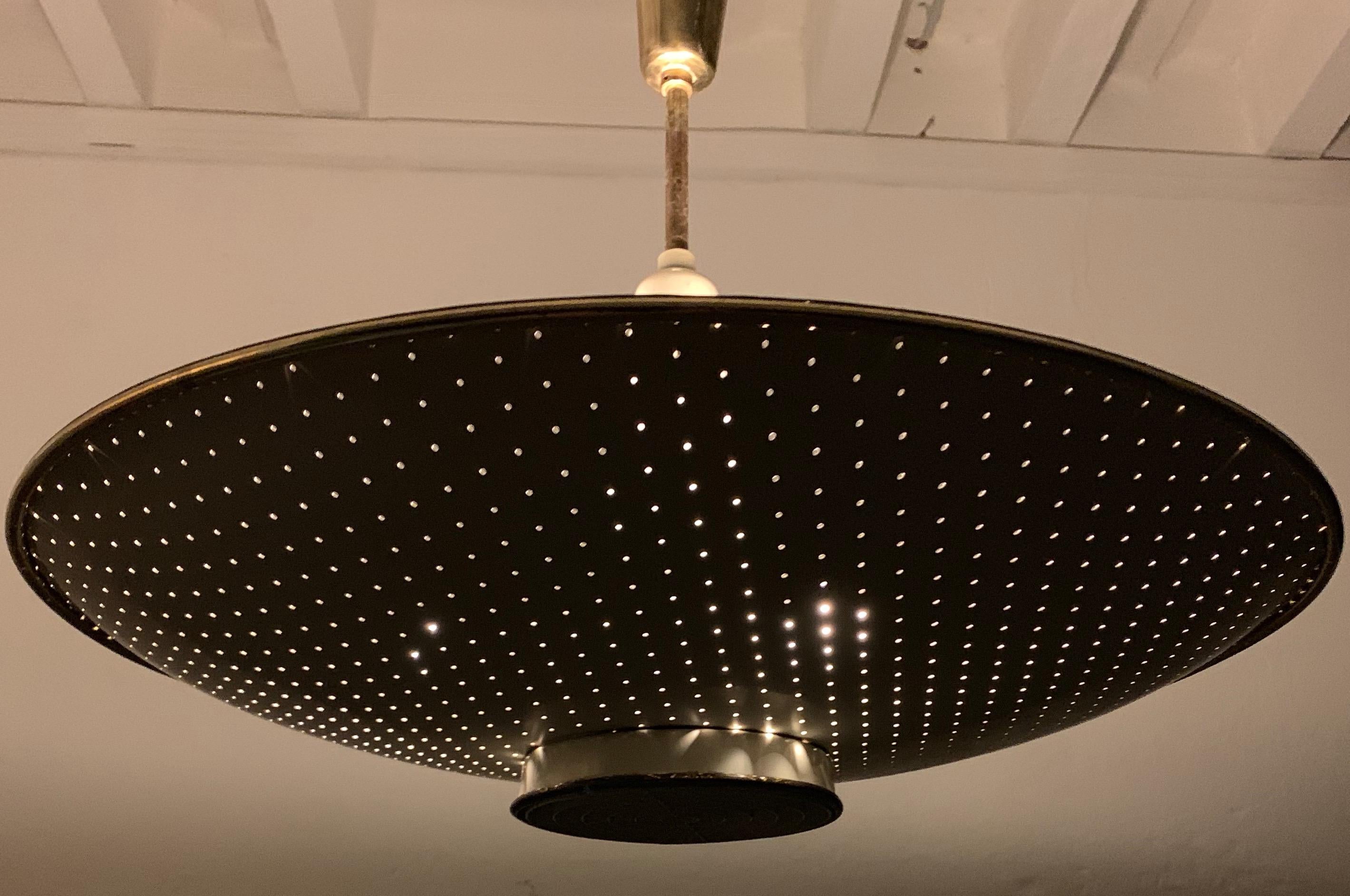 Metal Great Uplight / Downlight Ceiling Lamp Attributed to Paavo Tynell