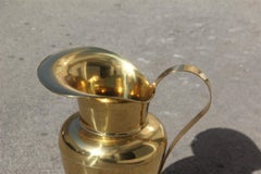 Great Vase Amphora Solid Brass Gold Umbrella Stand Italian Midcentury Design