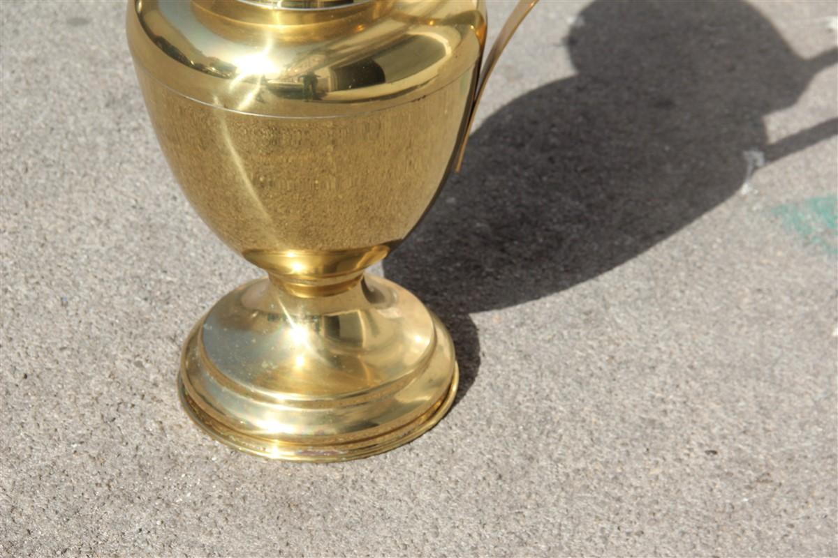 Mid-Century Modern Great Vase Amphora Solid Brass Gold Umbrella Stand Italian Midcentury Design For Sale