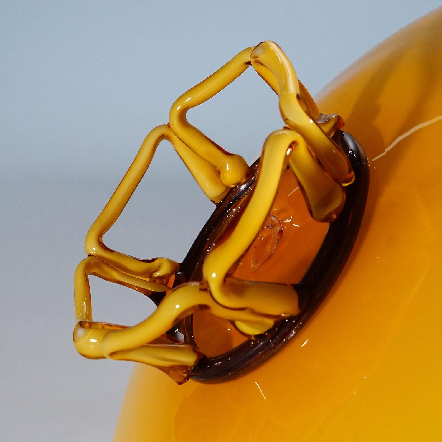 Gran Plato de Vidrio Vetro Incamiciato Murano Años 30 en Bueno estado para la venta en Berghuelen, DE