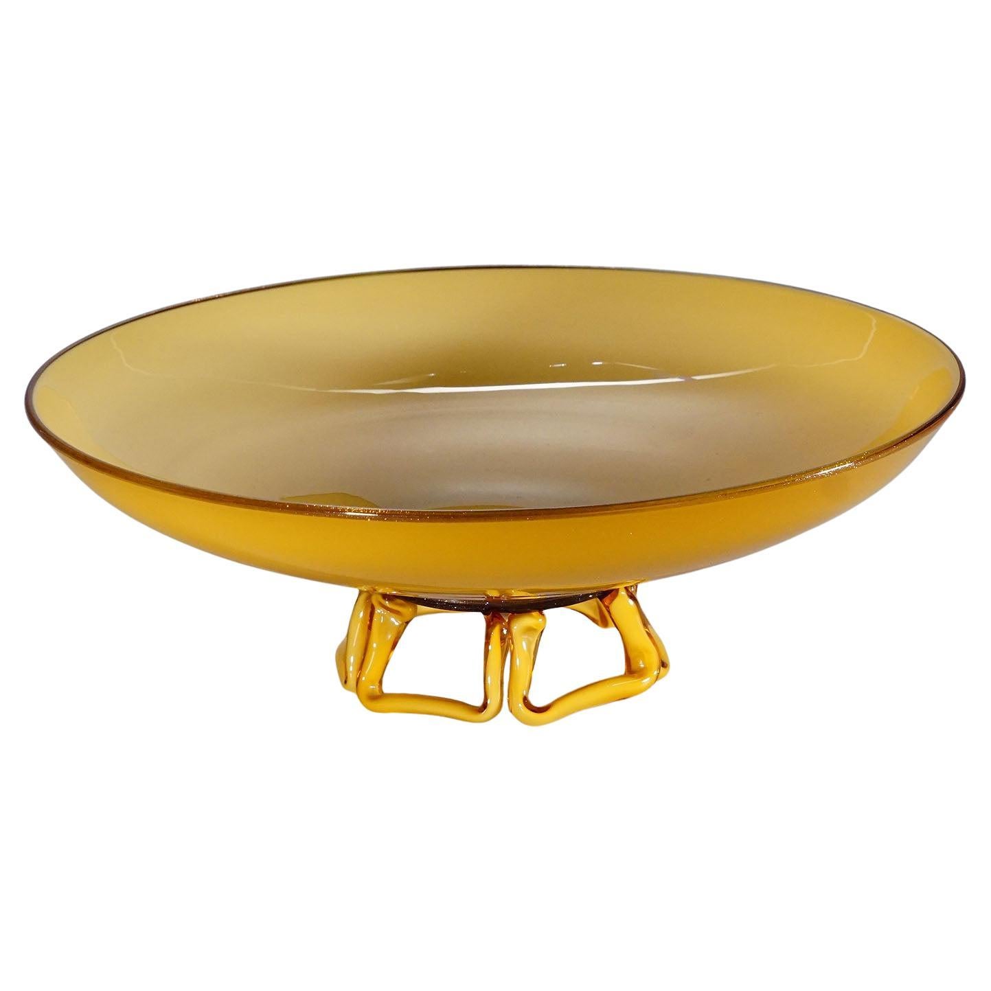 Gran Plato de Vidrio Vetro Incamiciato Murano Años 30 en venta