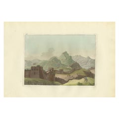 Great Wall of China Landscape – Ferrario Costume Series Engraving, 1815