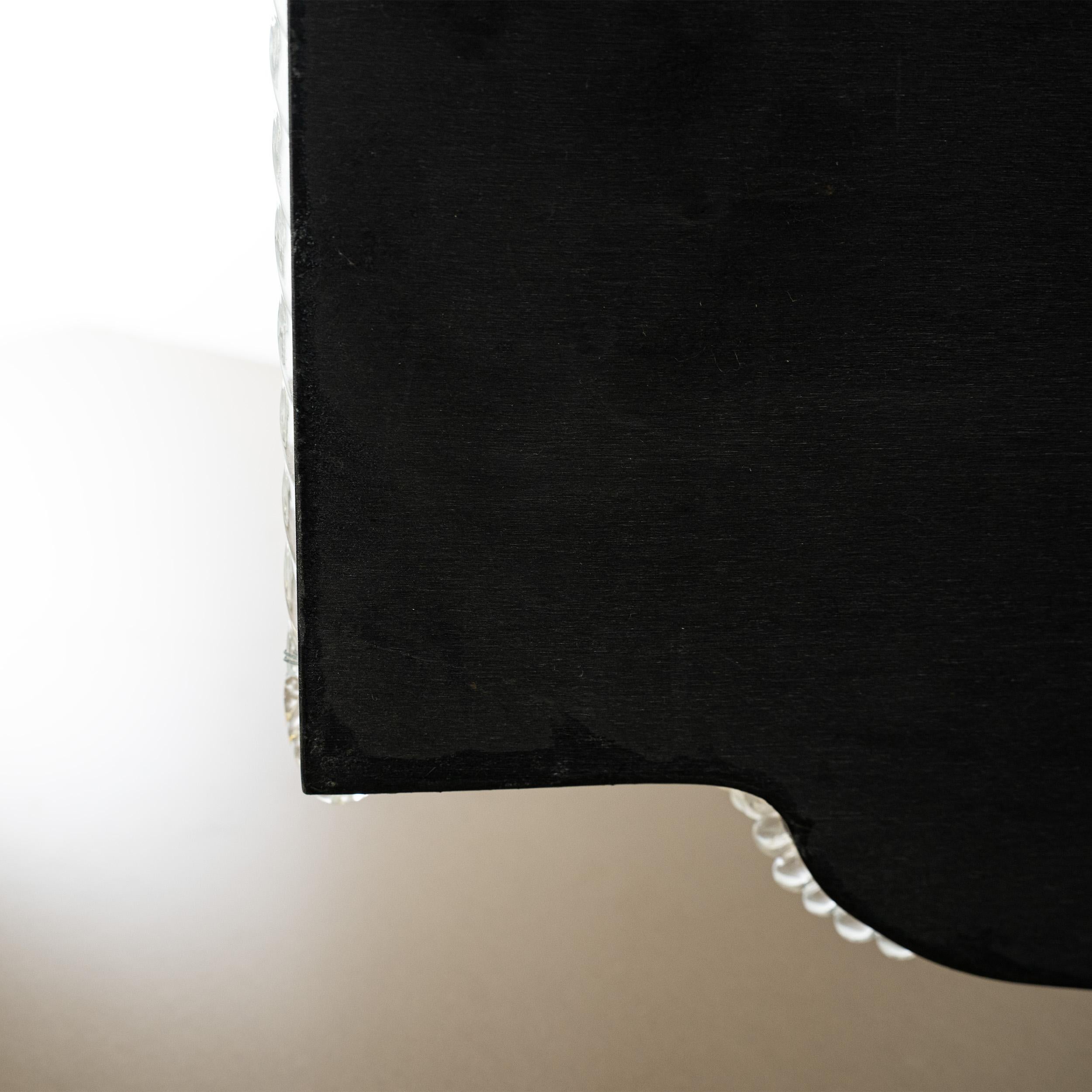 Miroir vénitien Great Wall en verre de Murano, transparent et détails de fleurs dorées en vente 6