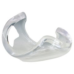 Gran cuenco onda Astrolite Lucite statement de Ritts