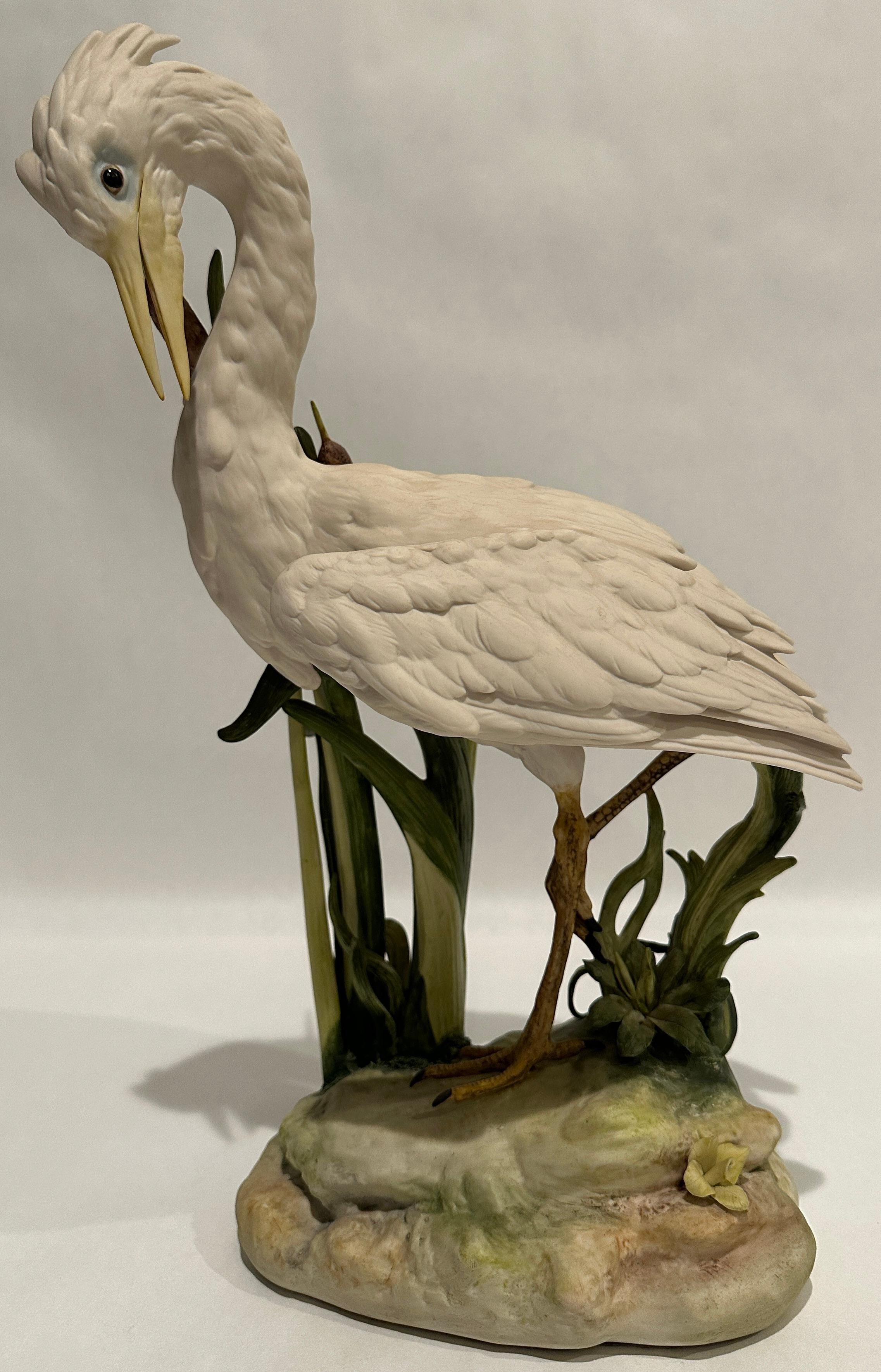 Here is the limited edition Great White Heron, posing at 19” high as an issue of 350. The 1979 Cybis catalog gives its issue year as 1964, although Cybis in Retrospect shows it as 1965; the edition was completed in 1973. The so-called “Great White