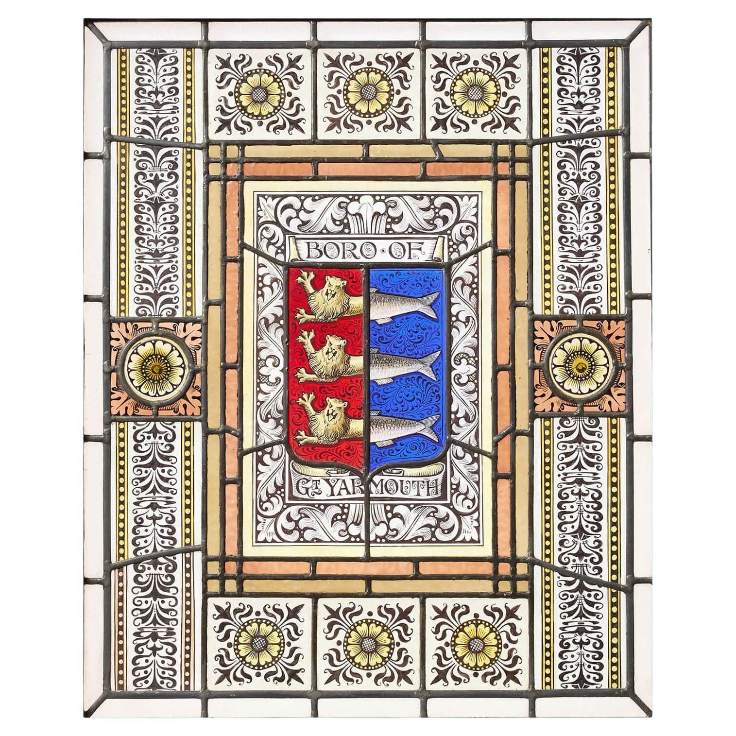 Vetrata con stemma di Great Yarmouth in vendita