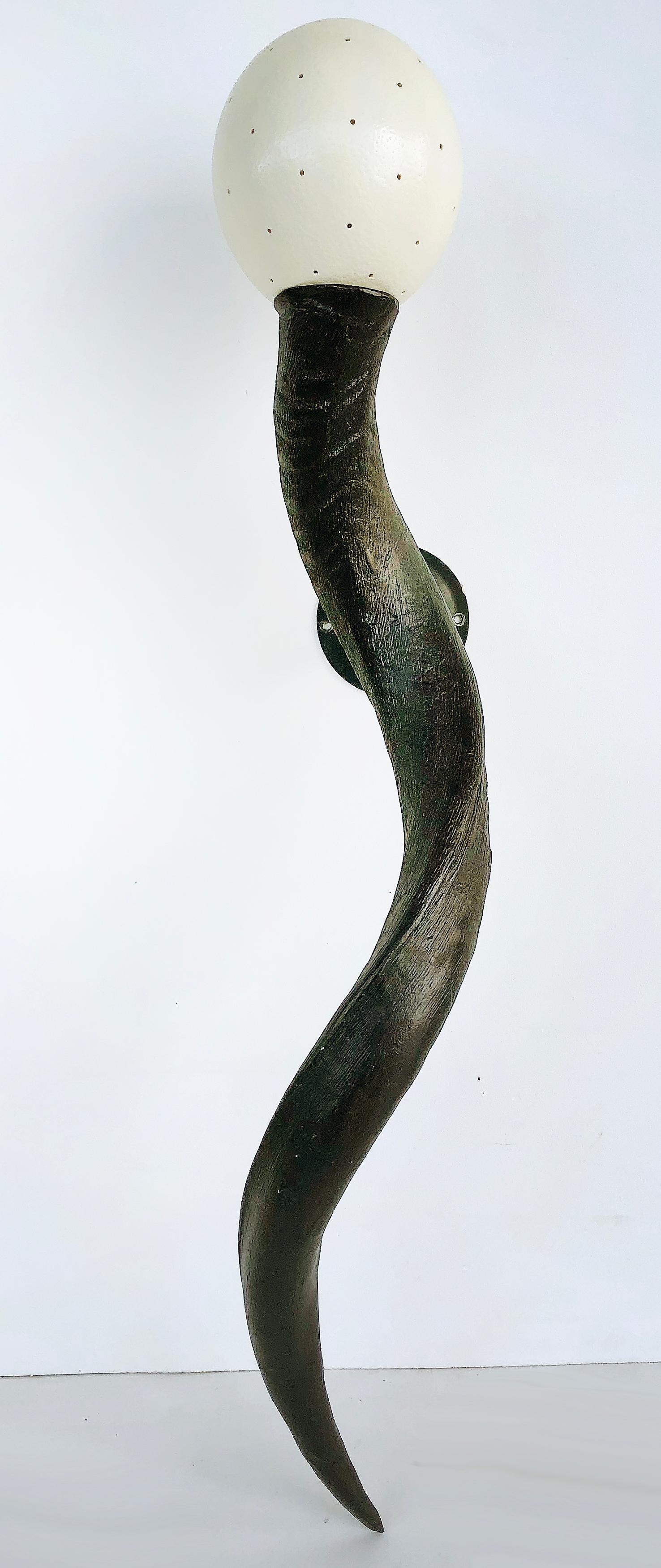 ostrich with horn