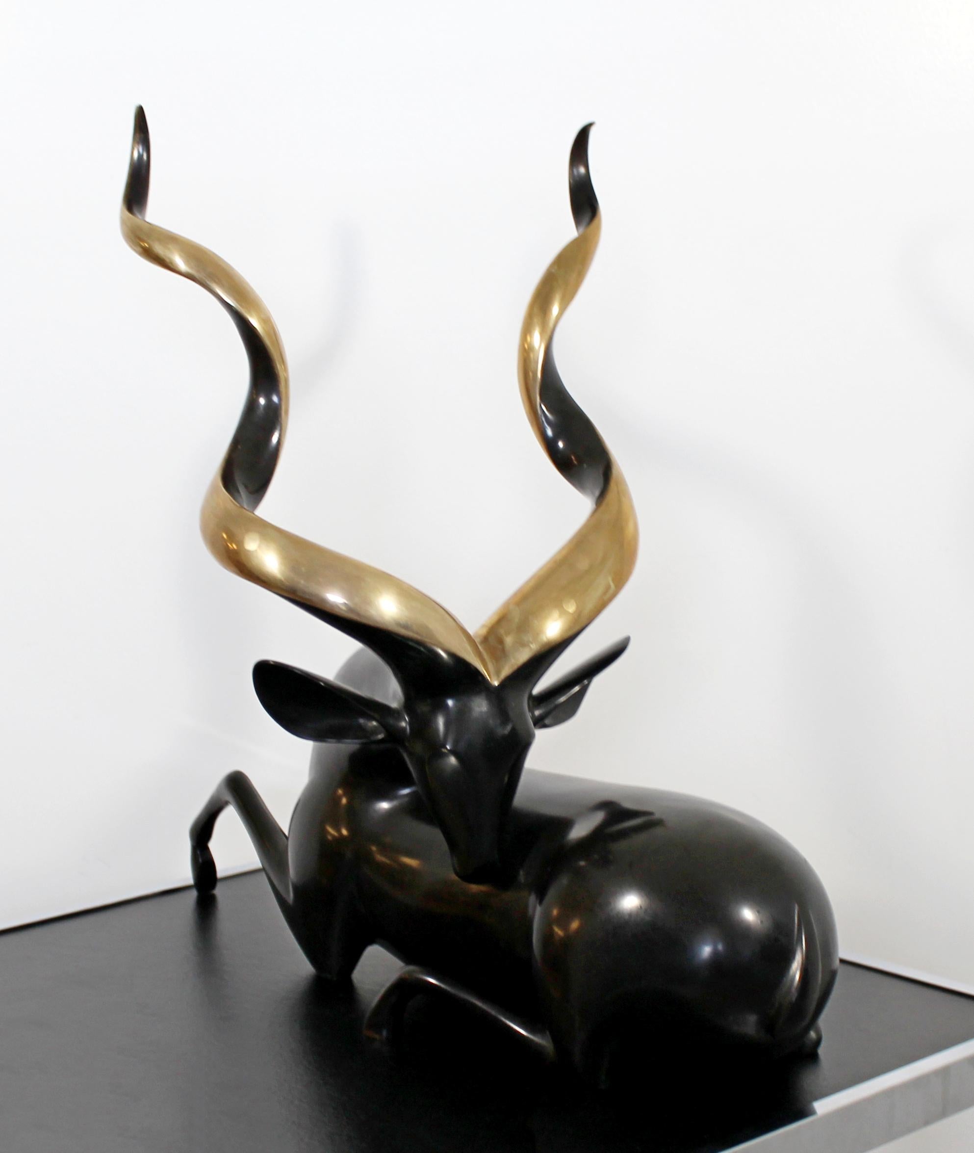 For your consideration is a phenomenal, bronze table sculpture of a ram, entitled 