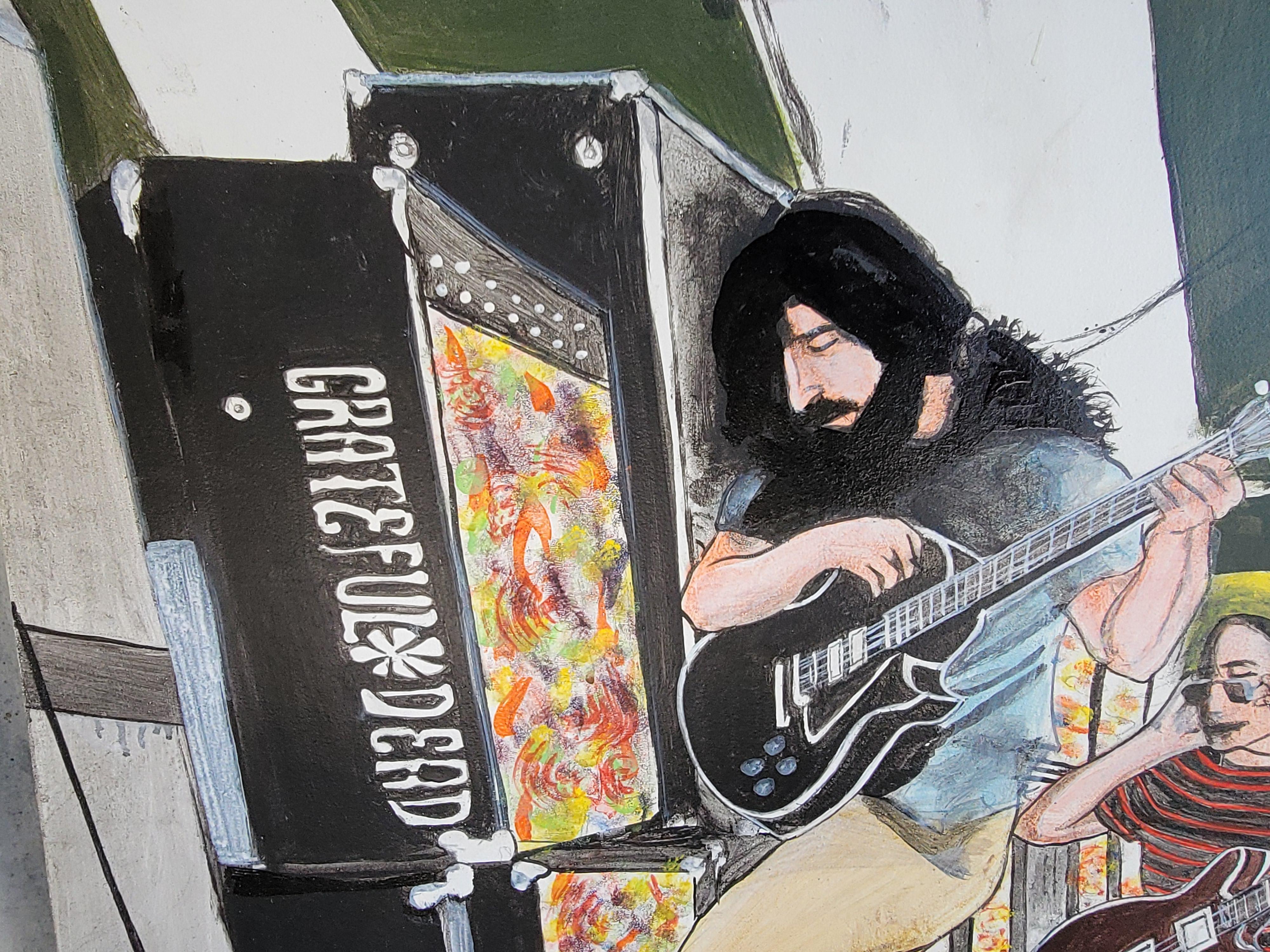 Americano Pittura del concerto rock dal vivo dei Greatful Dead in vendita