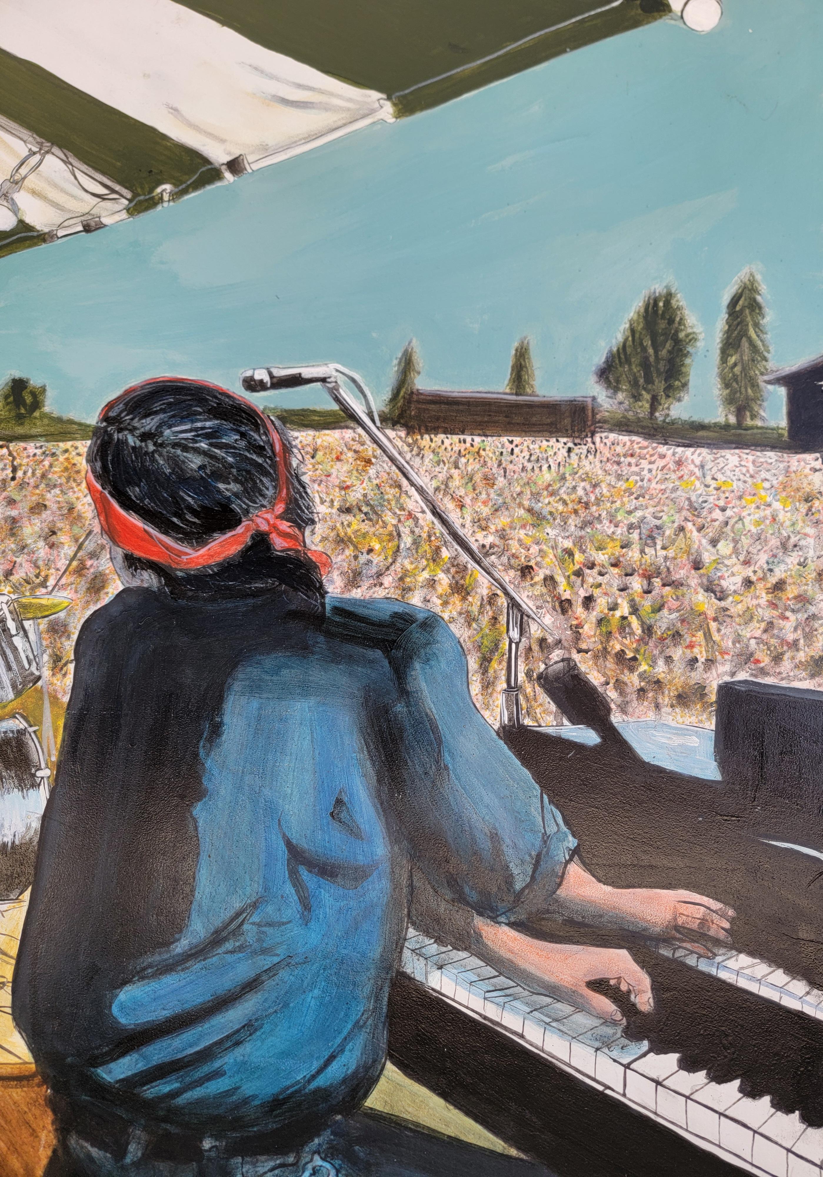 XXI secolo e contemporaneo Pittura del concerto rock dal vivo dei Greatful Dead in vendita
