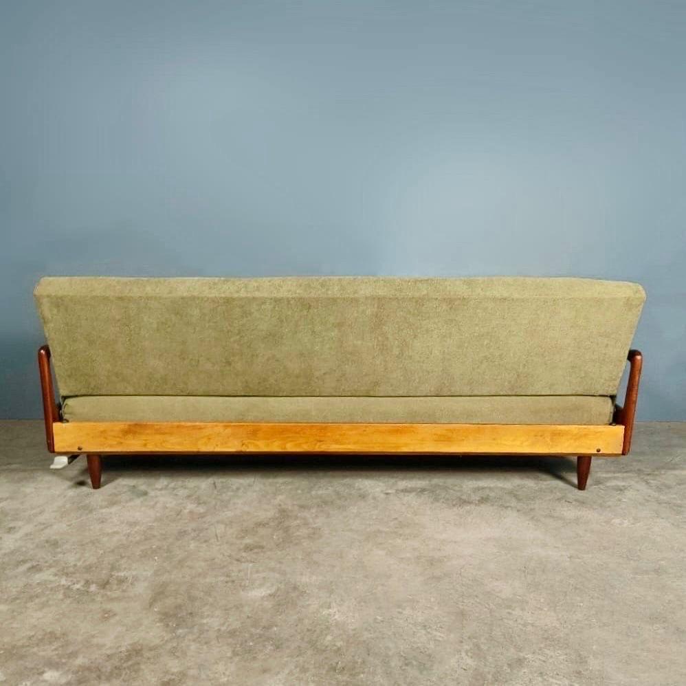 Mid-20th Century Greaves & Thomas Green Sofa Bed Mid Century Vintage Retro MCM For Sale