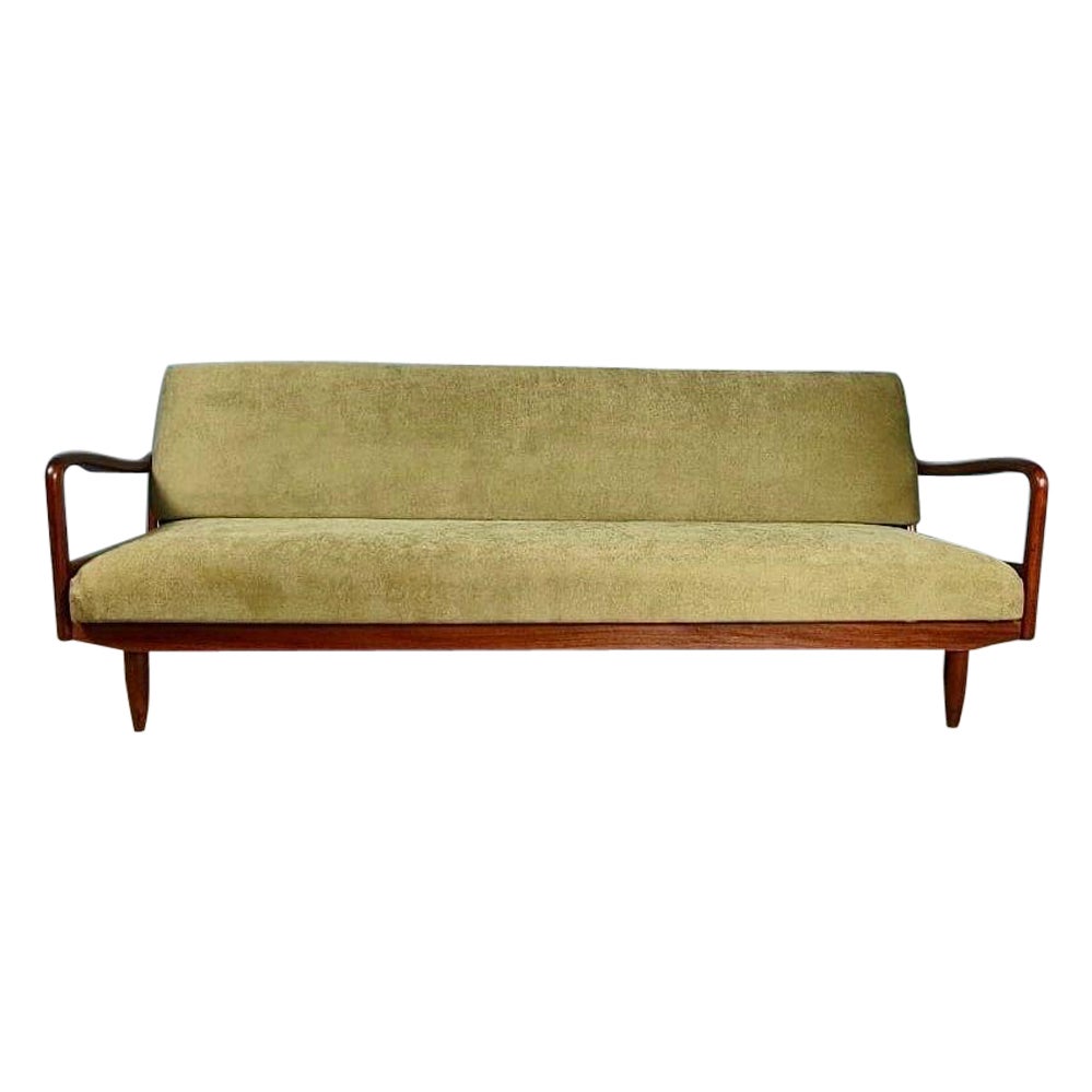 Greaves & Thomas Green Sofa Bed Mid Century Vintage Retro MCM