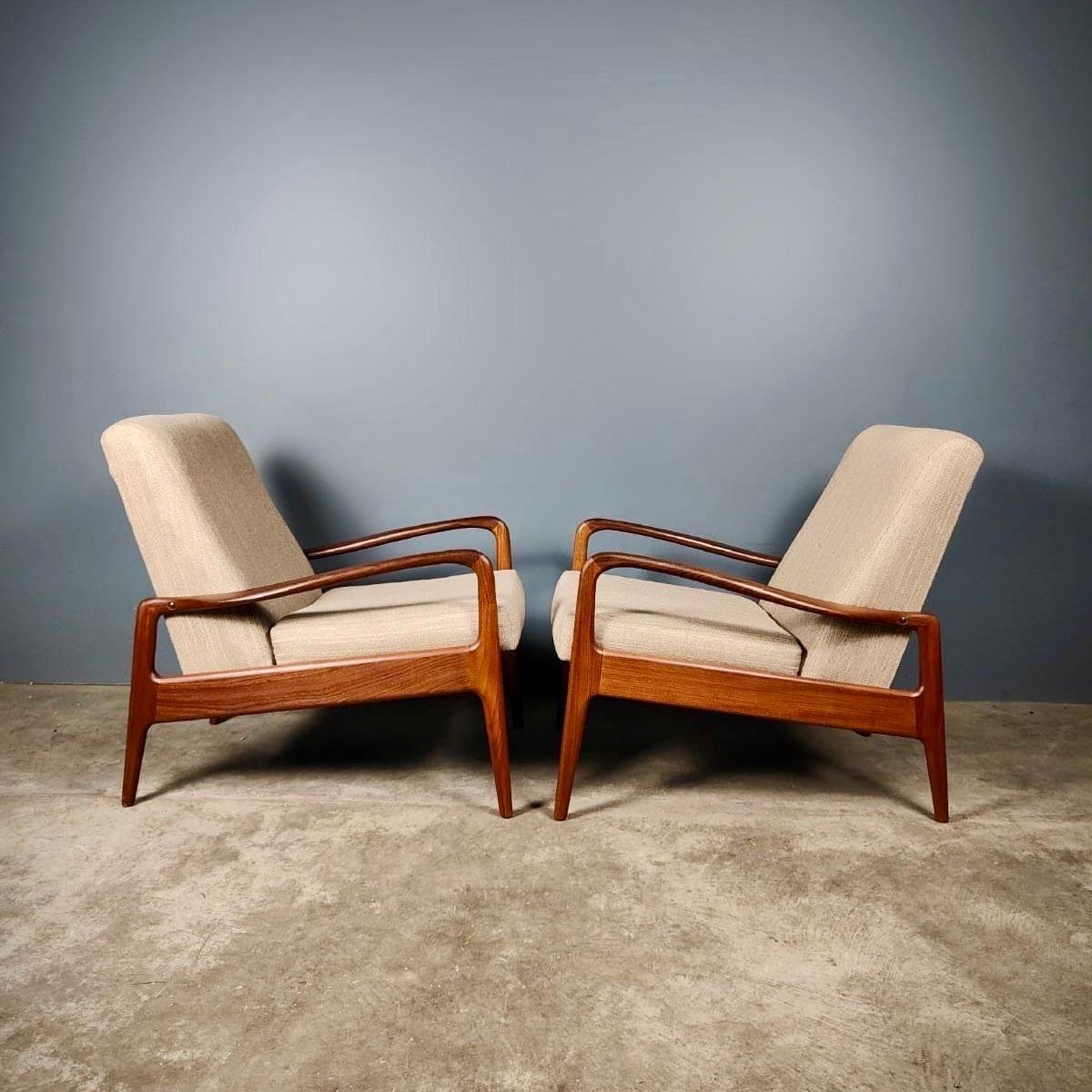Mid-Century Modern Greaves & Thomas Pair Of Lounge Chairs Mid Century Vintage Retro MCM