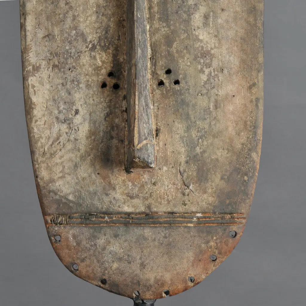 Contemporary Grébo Tribal Mask from Ivory Coast in Patinated Wood, Ethnic Primitive Art Style For Sale