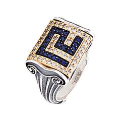 Greca Pave Ring with Zircon, Dimitrios Exclusive D328