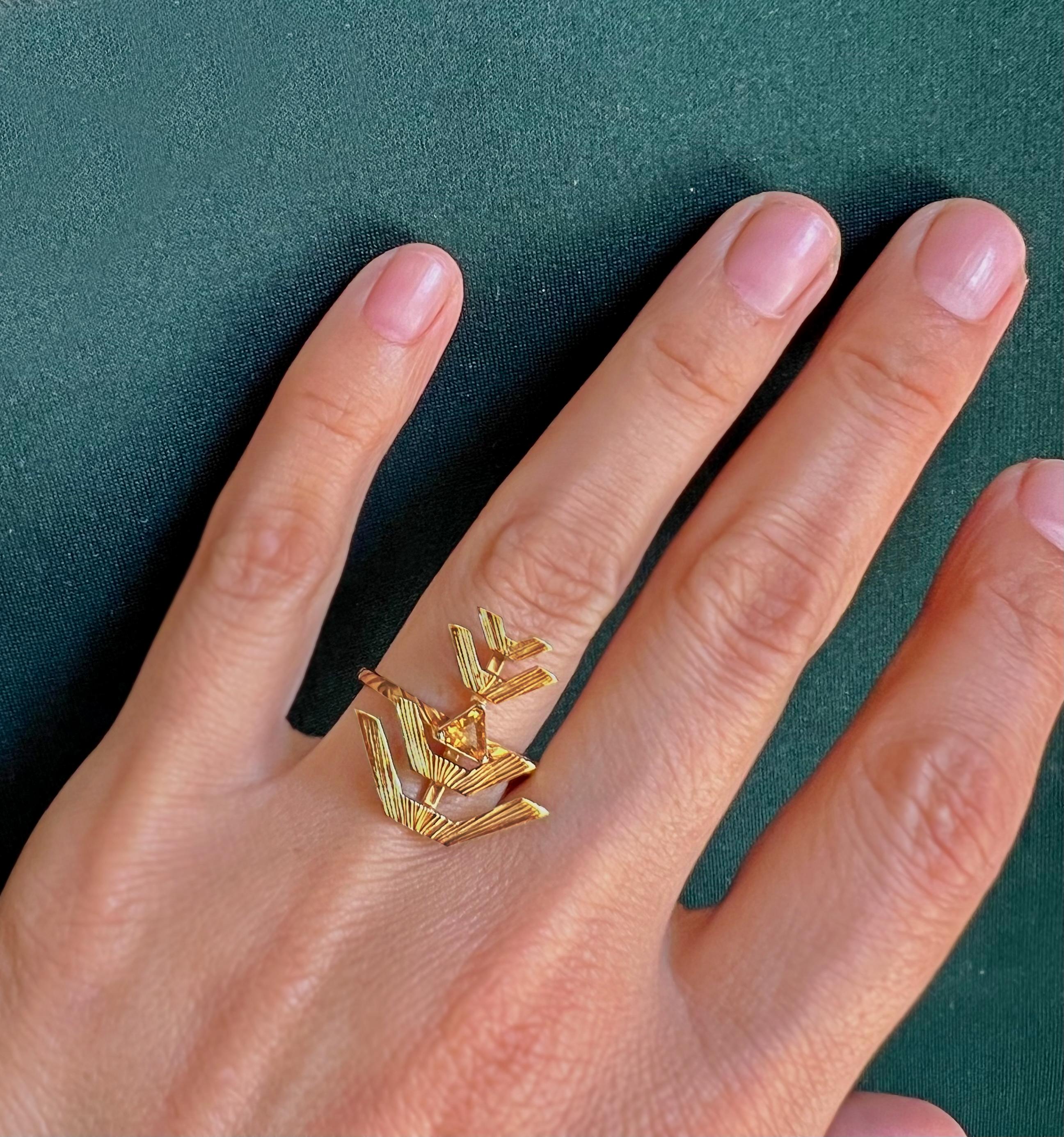 For Sale:  Greca Ring in 14k Yellow Gold 3