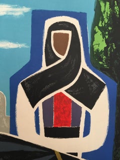 'Grece Air France' Guy Georget, Mid-20th Century Original Vintage Travel Poster